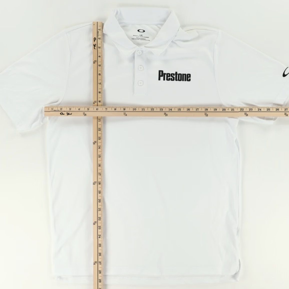 Oakley Oakley Polo Shirt White Men's L Solid Prestone Polyester Shirt Size US L / EU 52-54 / 3 - 3 Thumbnail