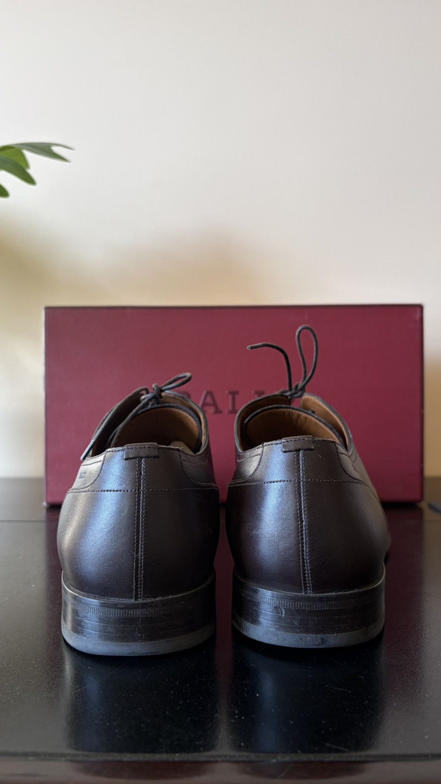 Bally Bally Dark Brown Leather Cap-Toe Oxford Dress Shoes Size US 9 / EU 42 - 4 Thumbnail