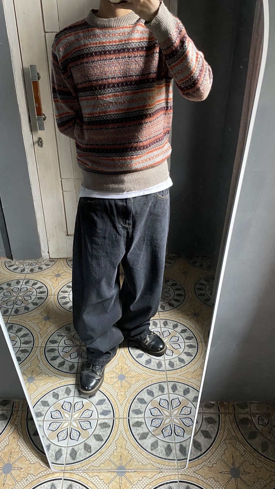 Other Vintage 90's GU Japan Fair Isle Knit Winter Streetwear Size US M / EU 48-50 / 2 - 12 Thumbnail