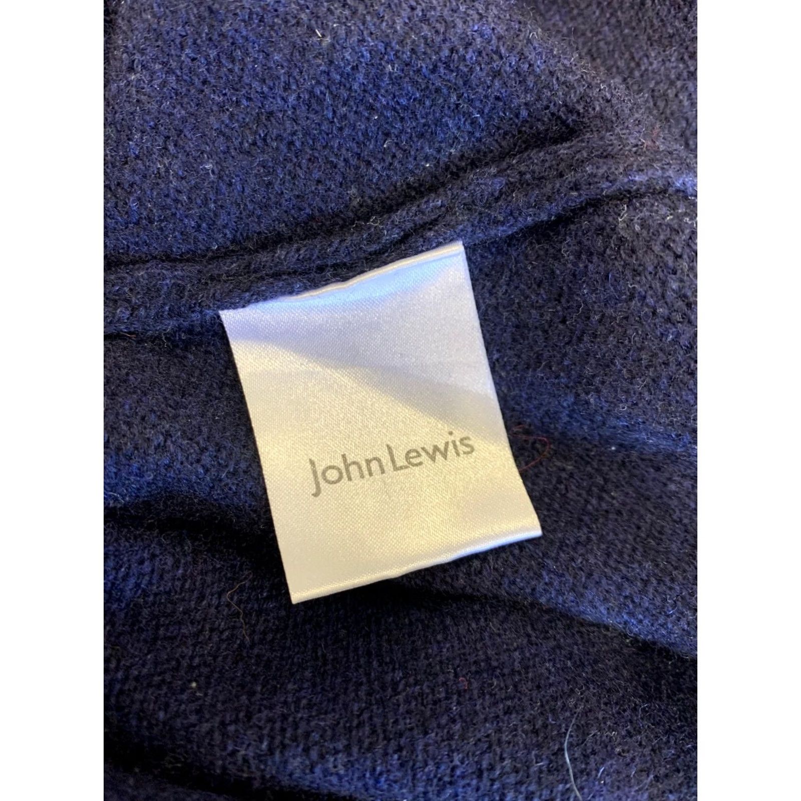 Vintage John Lewis Merino Cashmere Quarter Zip Sweater Men’s M Navy Blue Italy Size US M / EU 48-50 / 2 - 4 Thumbnail