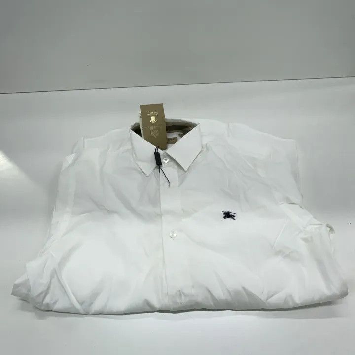 Burberry Burberry Burberry White Logo Embroidered Casual Shirt-2507 Size US XS / EU 42 / 0 - 6 Thumbnail