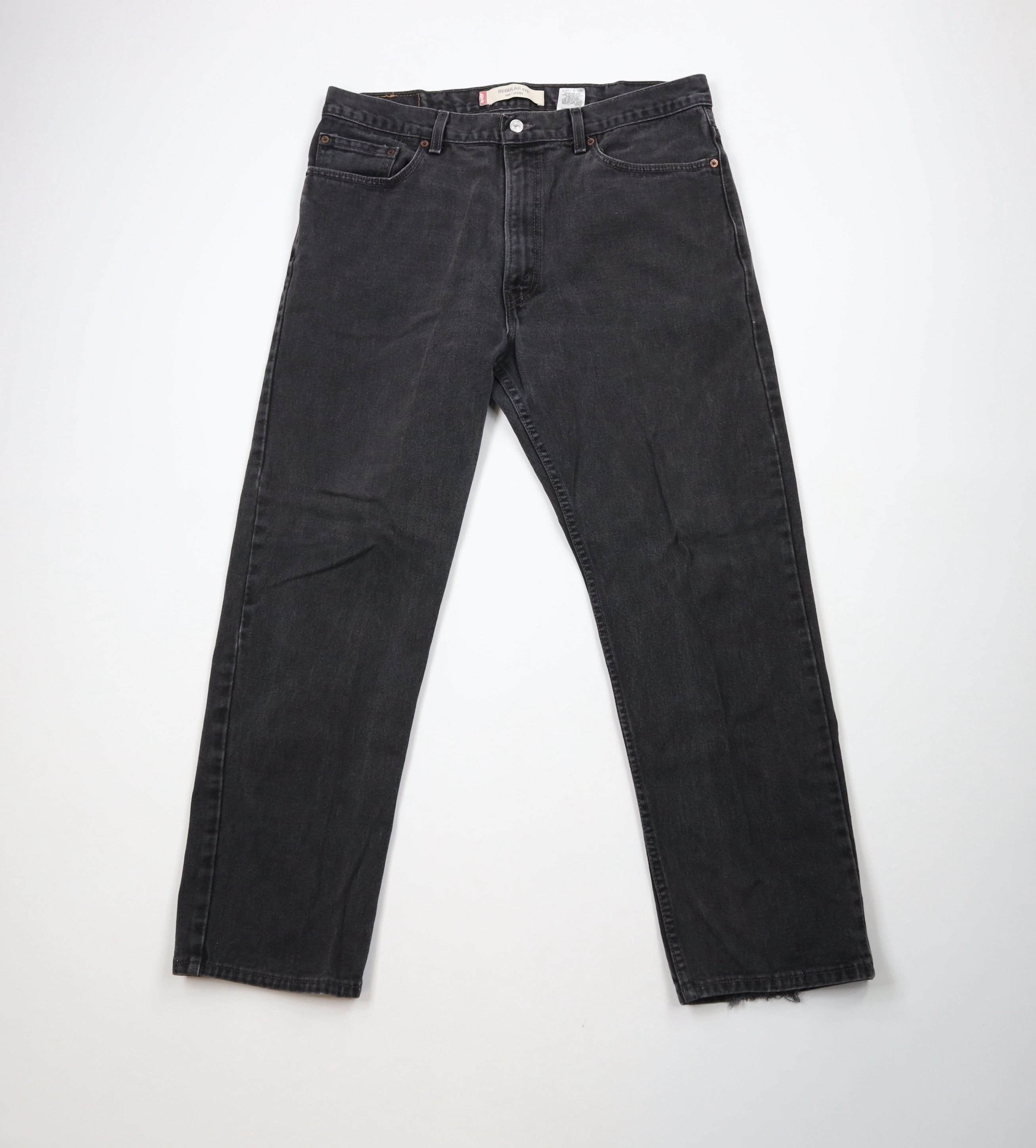 Levi's × Vintage Vintage Y2K 2003 Levis 505 Regular Fit Denim Jeans Black Size US 38 / EU 54 - 1 Thumbnail