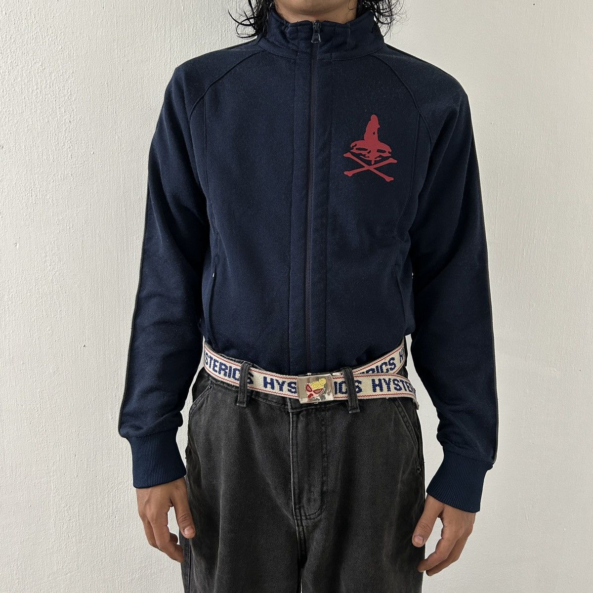 Hysteric Glamour × Japanese Brand Hysteric Glamour - Navy Skull Tracktop Size US S / EU 44-46 / 1 - 1 Thumbnail