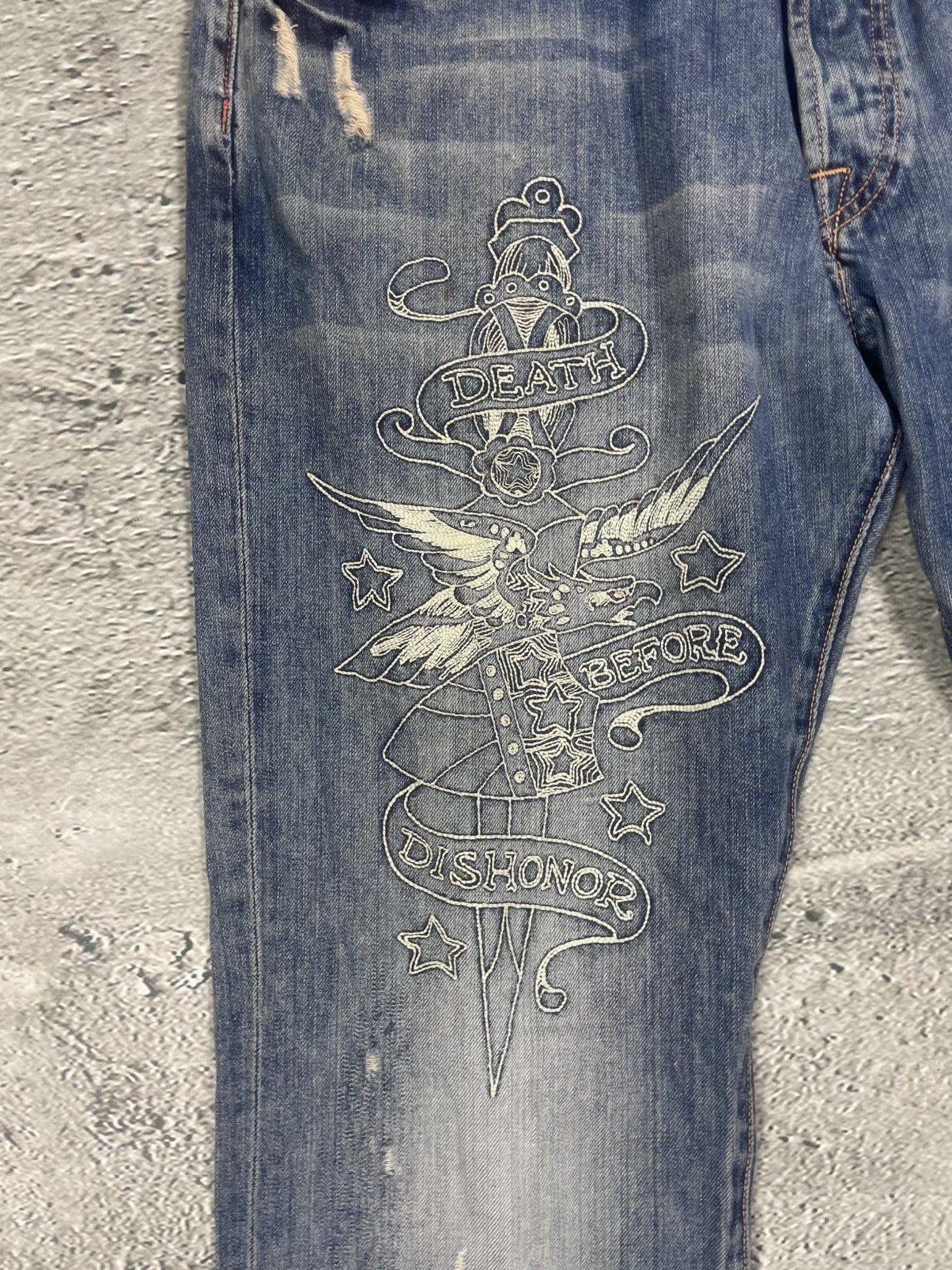 Ed Hardy Ed Hardy Christian Audigier vintage jeans big logo pants Size US 40 / EU 56 - 5 Thumbnail