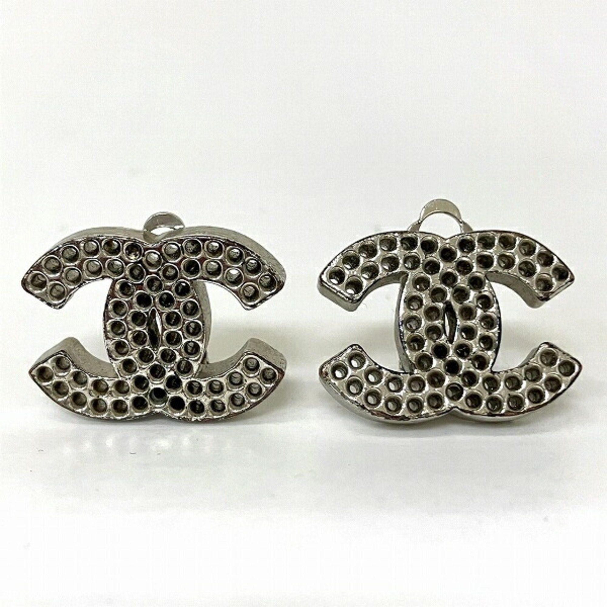 image of Chanel Cocomark Brand Accessories Earrings Ladies in Silver, Women's