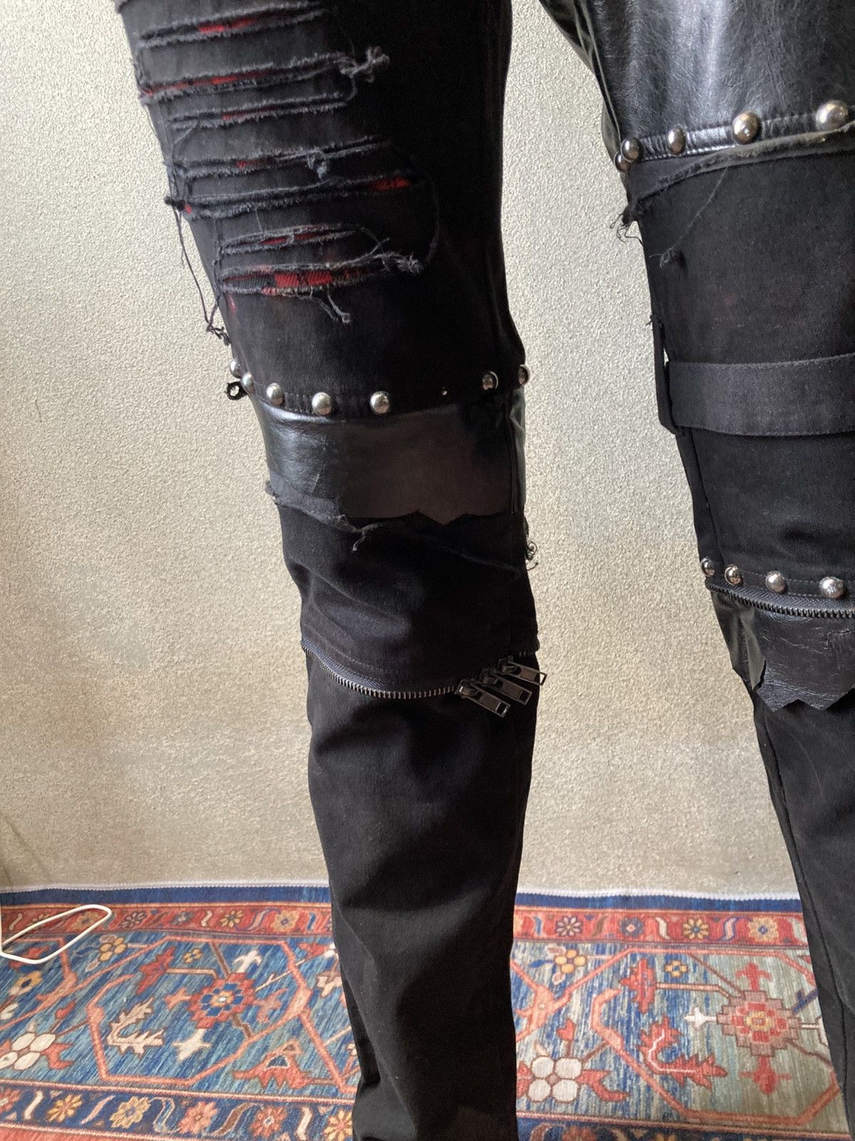 Sex Pot ReVeNGe Sex Revenge Revenge Bondage Punk Pants patchwork Leather Size US 30 / EU 46 - 10 Thumbnail