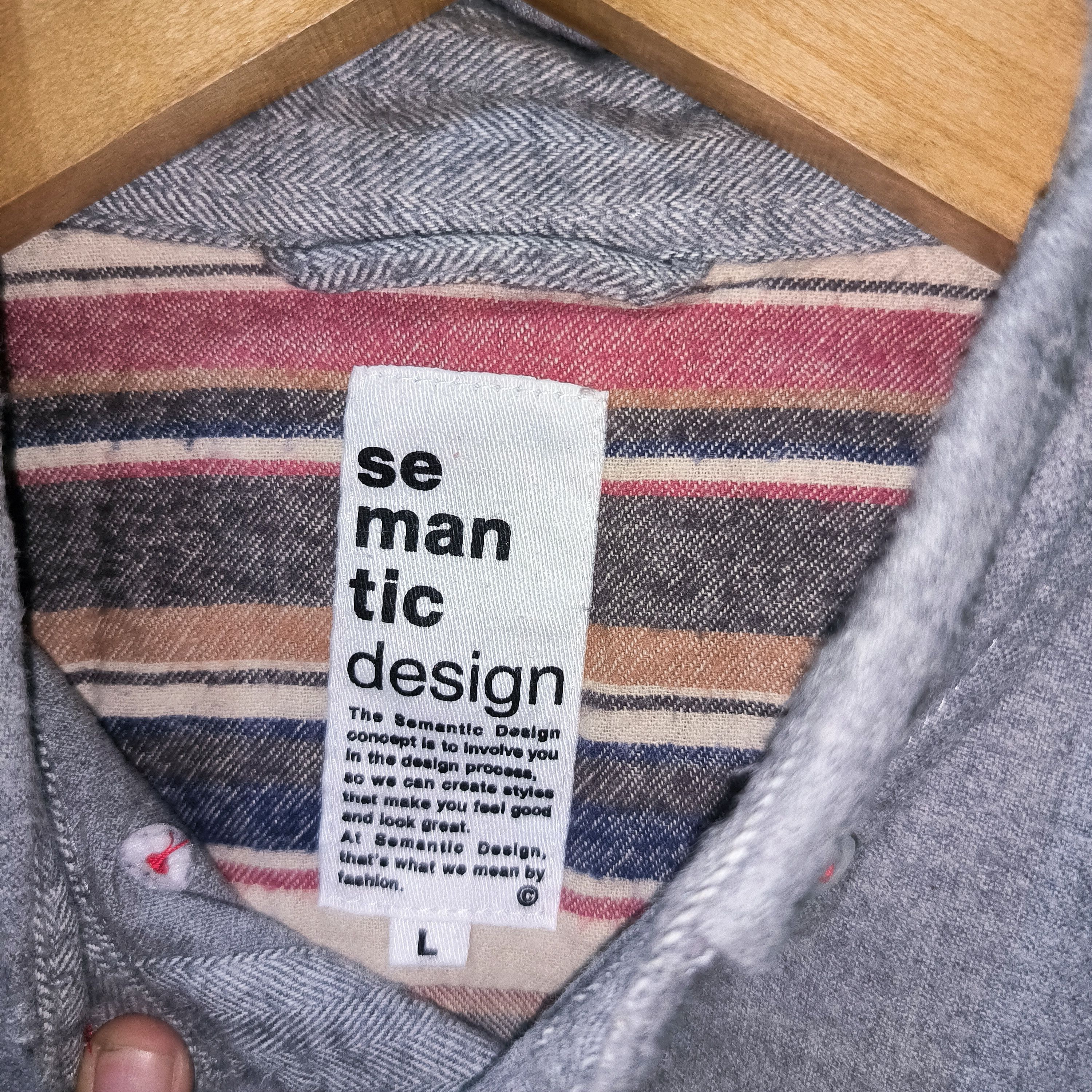 Japanese Brand × semanticdesign Semantic Design Two Tone Striped Flannel Size US L / EU 52-54 / 3 - 3 Thumbnail