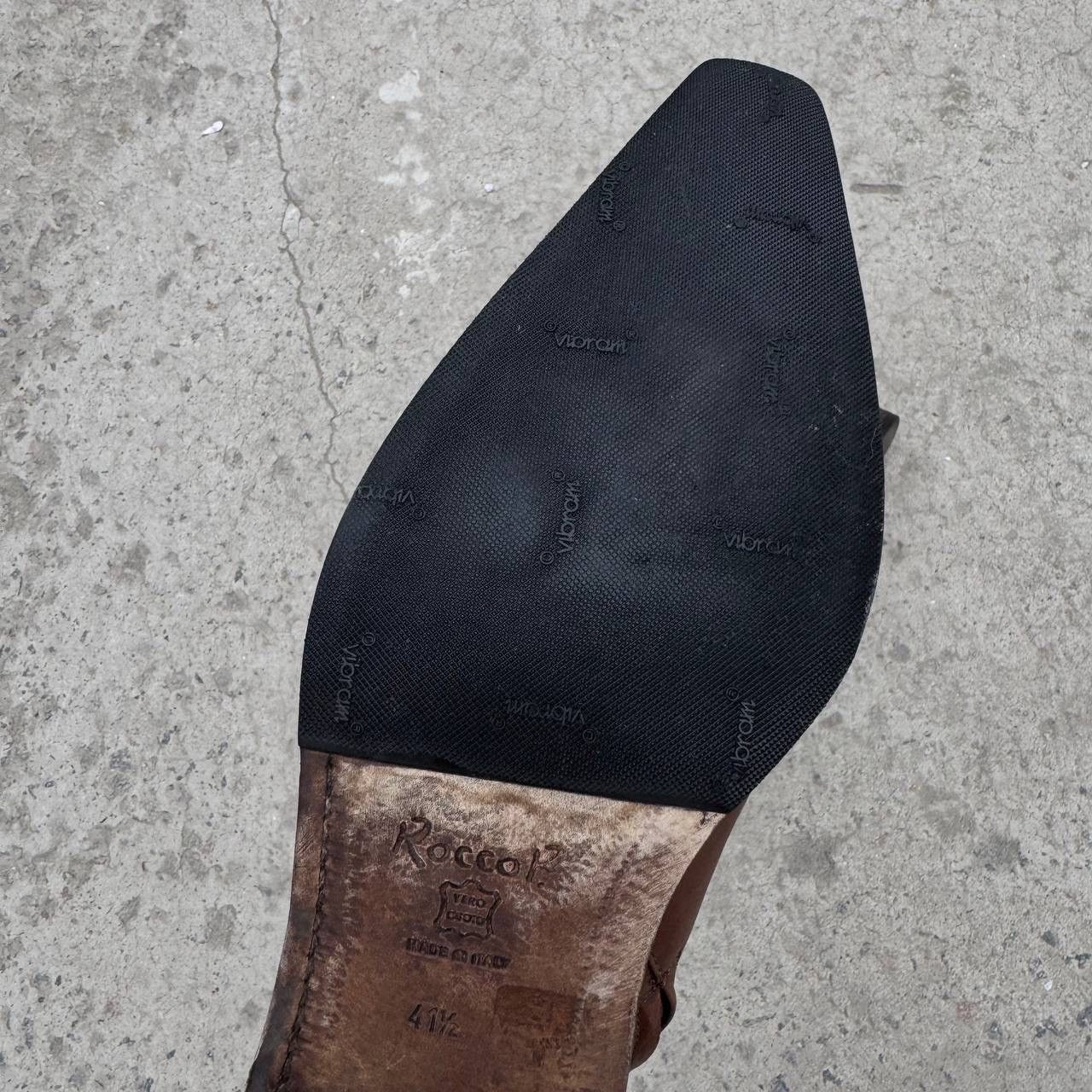 RoccoP Luxury Man’s Rocco P Leather Shoes Size 42 Old Money 00s USA Size US 8.5 / EU 41-42 - 7 Thumbnail