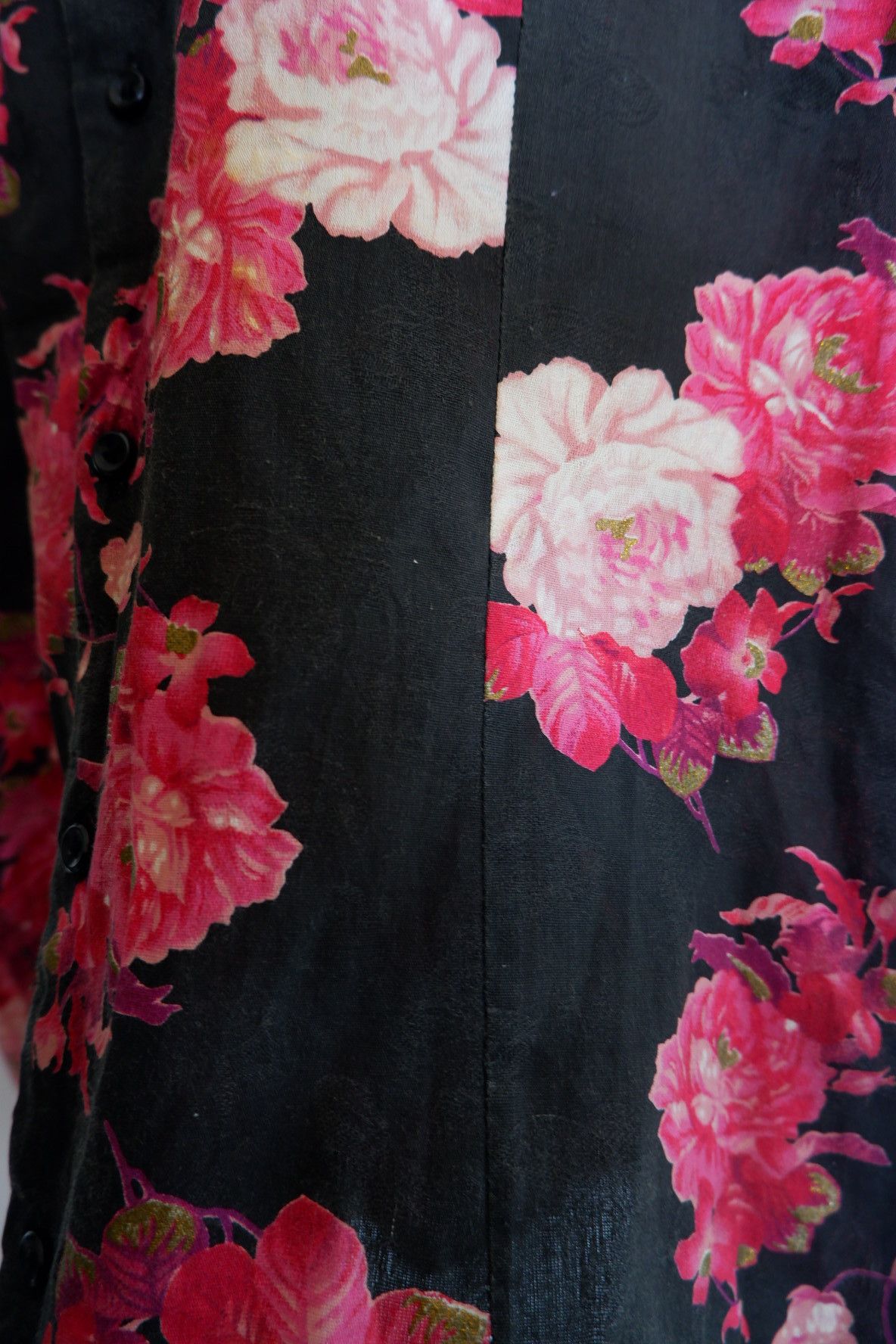 Japanese Brand Vintage Evolution Japan Jacquard Flower Open Colar Shirts Size US L / EU 52-54 / 3 - 5 Thumbnail