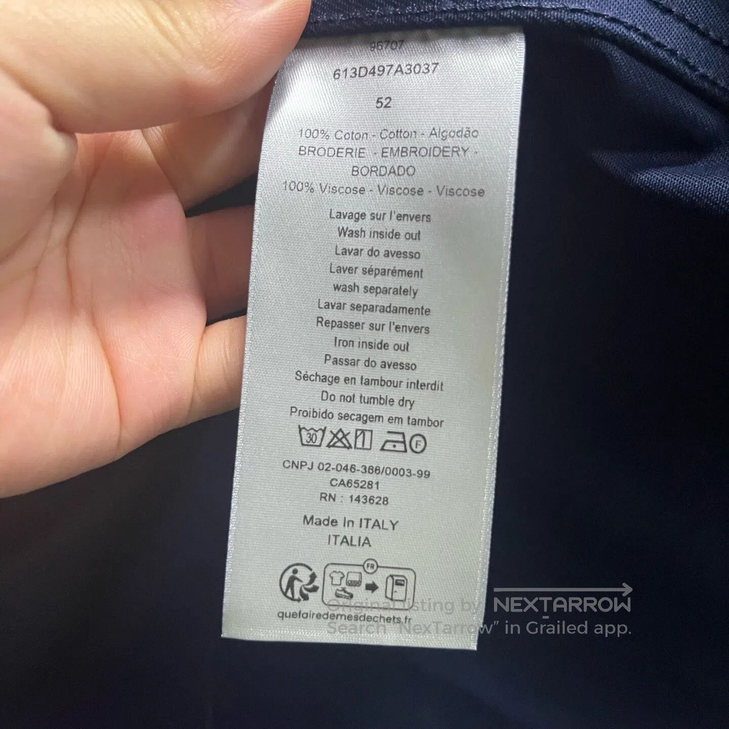 Dior Dior Long-sleeved shirt with collar flap, buttons, and a c Size US L / EU 52-54 / 3 - 3 Thumbnail