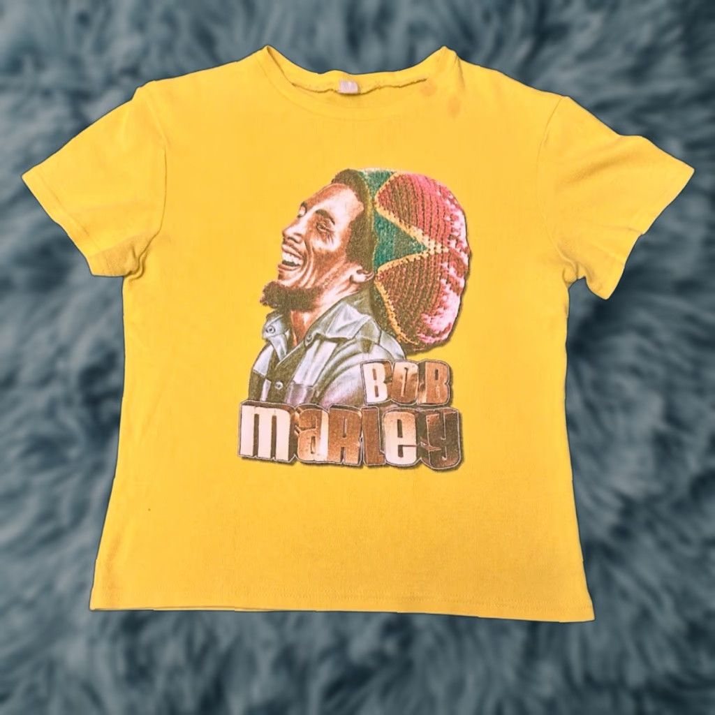 Vintage VINTAGE Bob Marley Band Tee Shirt Reggae Rasta 420 VTG Size Small T-Shirt Men Yellow 80s 90s Music Band Reggae Rasta 420 VTG Small Mens Size US S / EU 44-46 / 1 - 1 Thumbnail