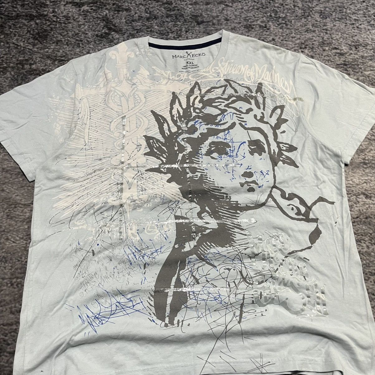 Marc Ecko VINTAGE Y2K MARC ECKO CUT & SEW GRUNGE SKATER T SHIRT XXL Size US XXL / EU 58 / 5 - 3 Thumbnail