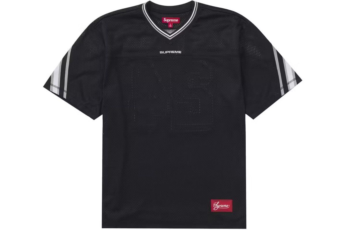 Supreme Jacquard Rib Football Jersey Black Men's - FW24 - US
