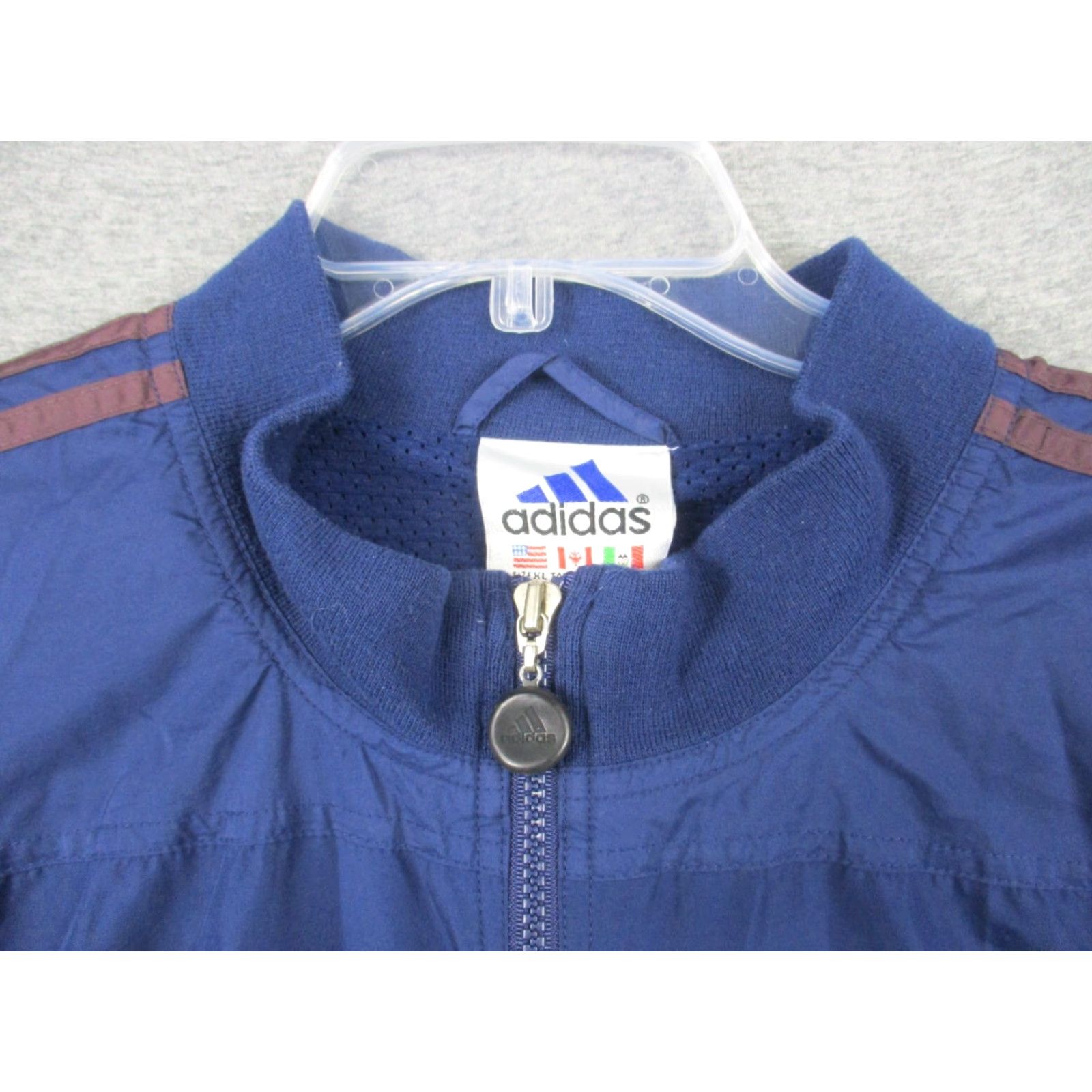 Adidas VINTAGE adidas Track Jacket Windbreaker XL Blue Trefoil Athletic Track Jacket Mens XL Blue Classic 90s Size US XL / EU 56 / 4 - 3 Thumbnail