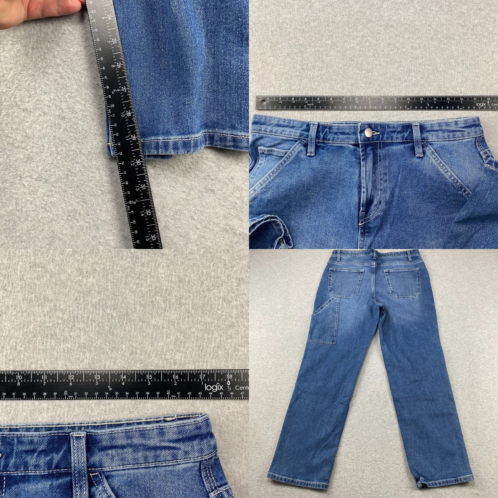 Essentials Amazon Essentials Jeans Mens 33X30 Blue Straight Leg Pockets Loose Fit Stretch 4 Size US 33 - 8 Thumbnail