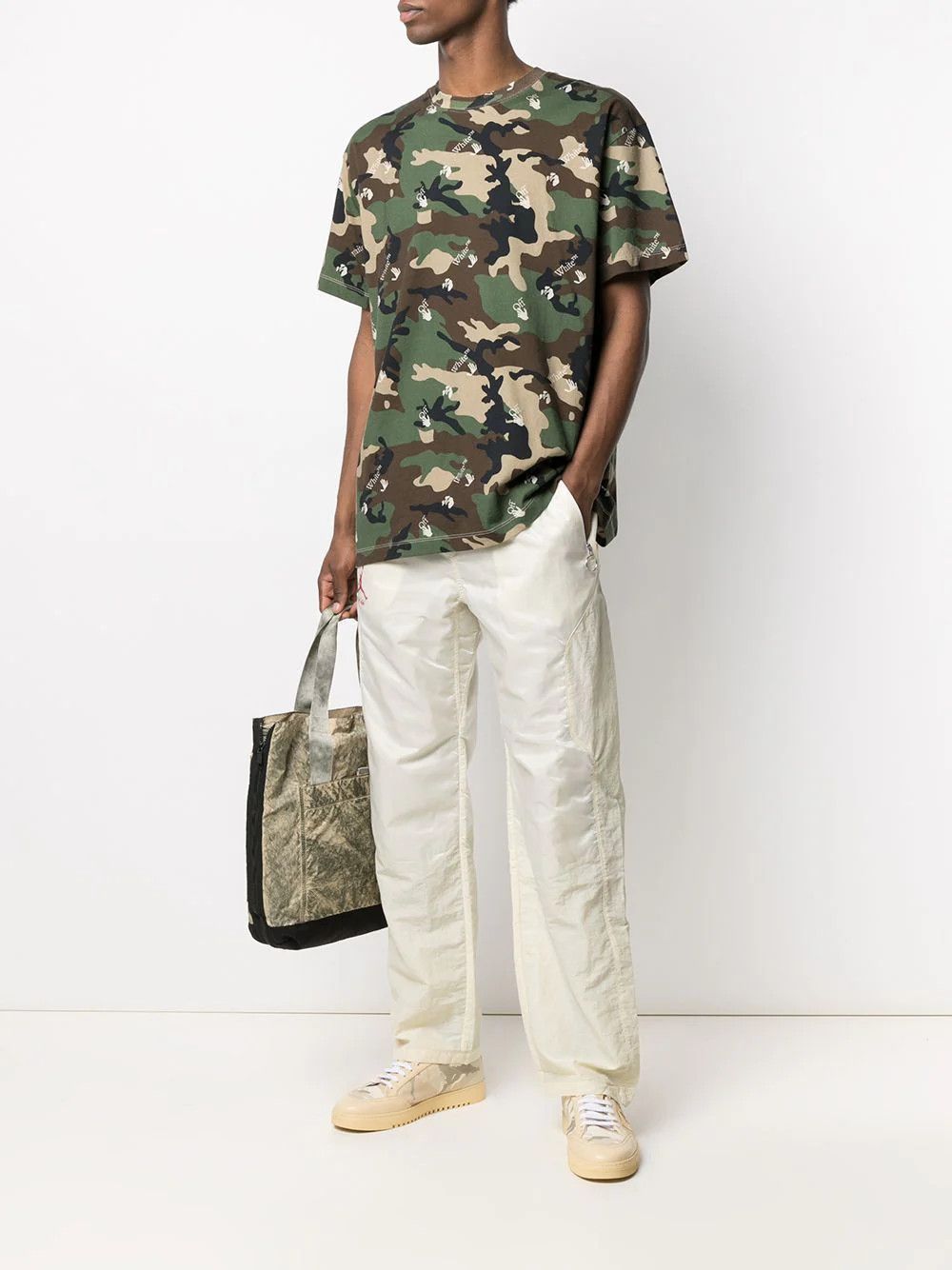 Off-White Camo All Over Logo Oversized T-Shirt Size US M / EU 48-50 / 2 - 2 Thumbnail