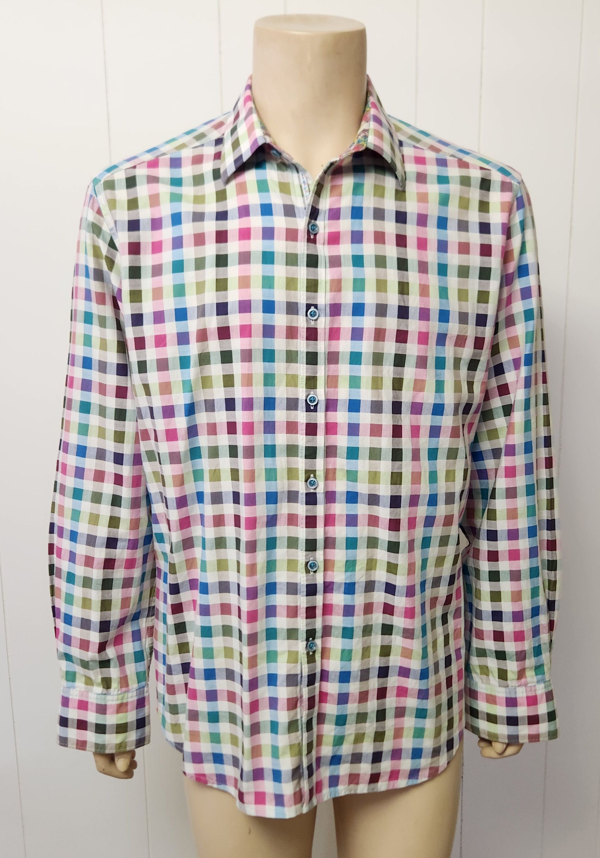 Robert Graham Robert Graham shirt XL men's multi color check cotton Size US XL / EU 56 / 4 - 1 Thumbnail