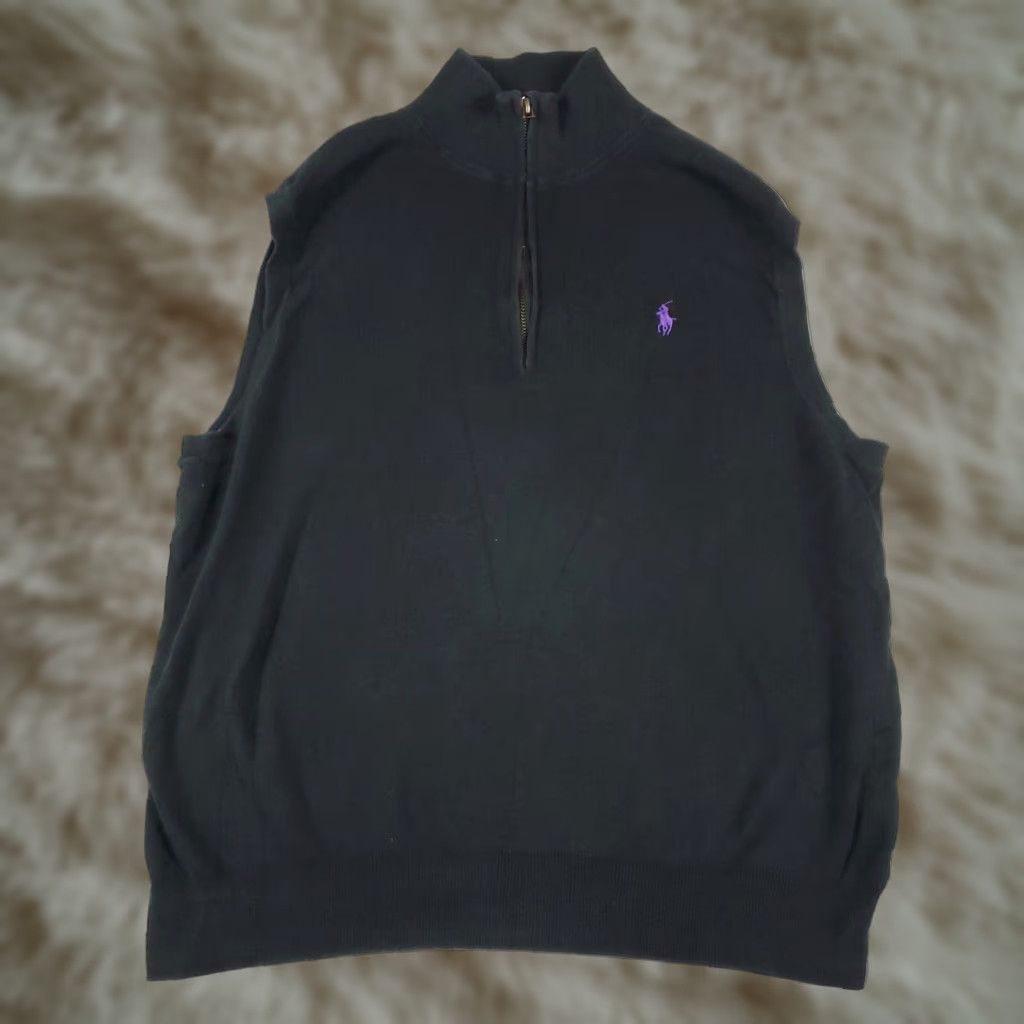 Ralph Lauren Ralph Lauren Mens Large Black Pony 1/4 Zip Casual Vest Sweater XL Size US L / EU 52-54 / 3 - 1 Thumbnail