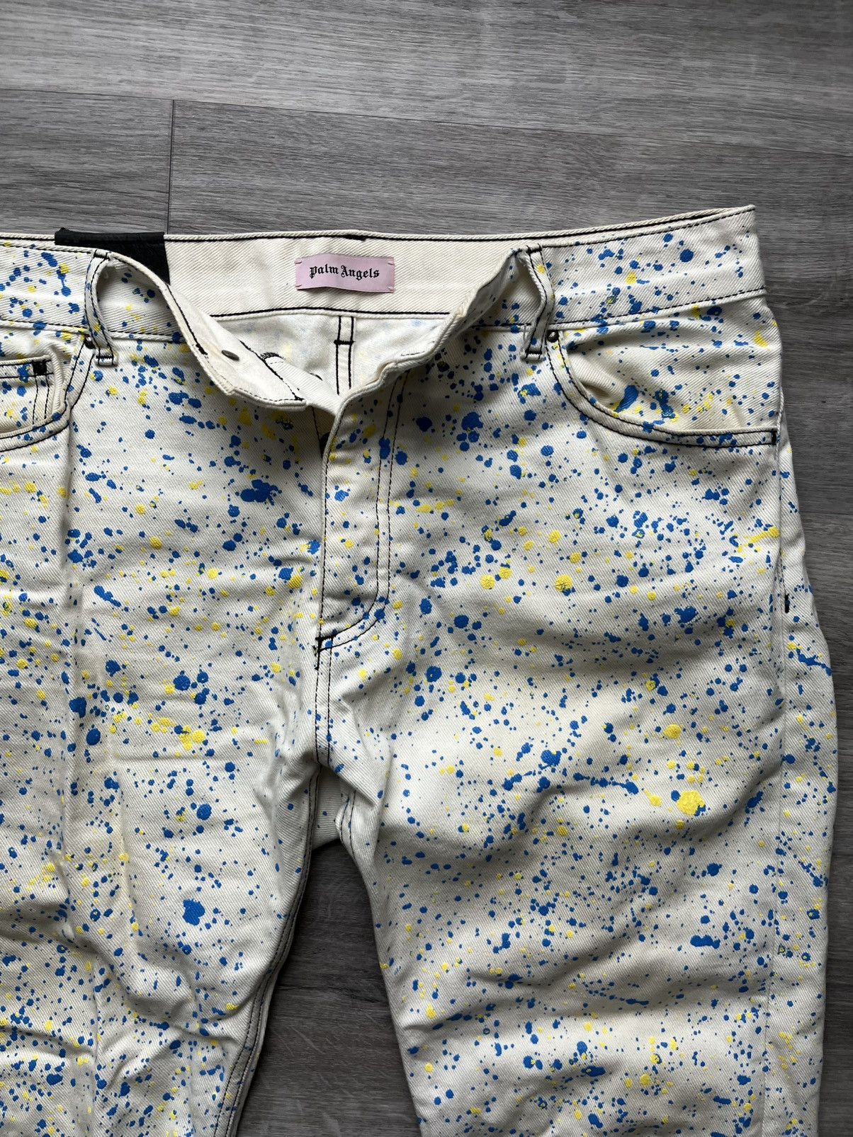 Palm Angels Palm Angels paint splatter denim jeans SS19 Size US 32 / EU 48 - 2 Thumbnail