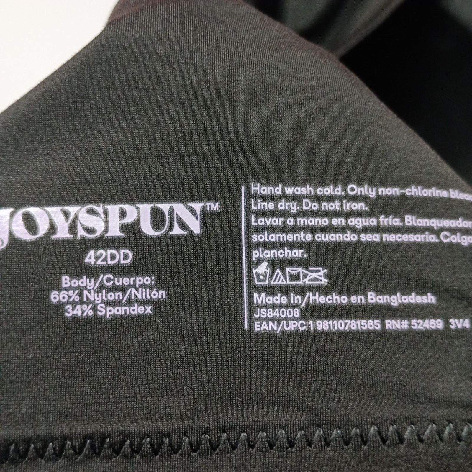 Other Joyspun Wirefree Full Coverage Bra Women's Size 42DD Black Size ONE SIZE - 5 Thumbnail