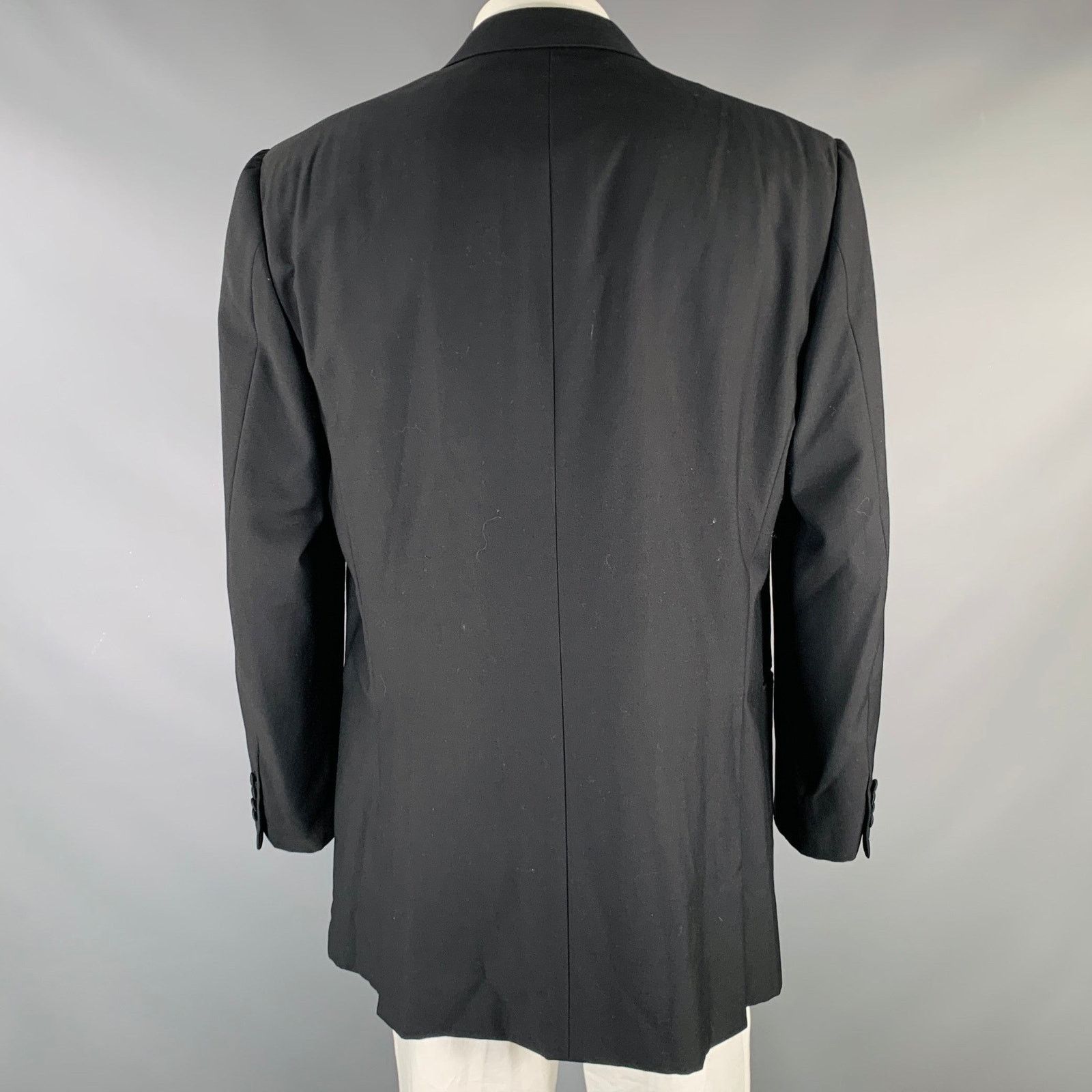 Brioni BRIONI Size 46 Black Wool Tuxedo Peak Lapel Sport Coat Size 46R - 4 Thumbnail