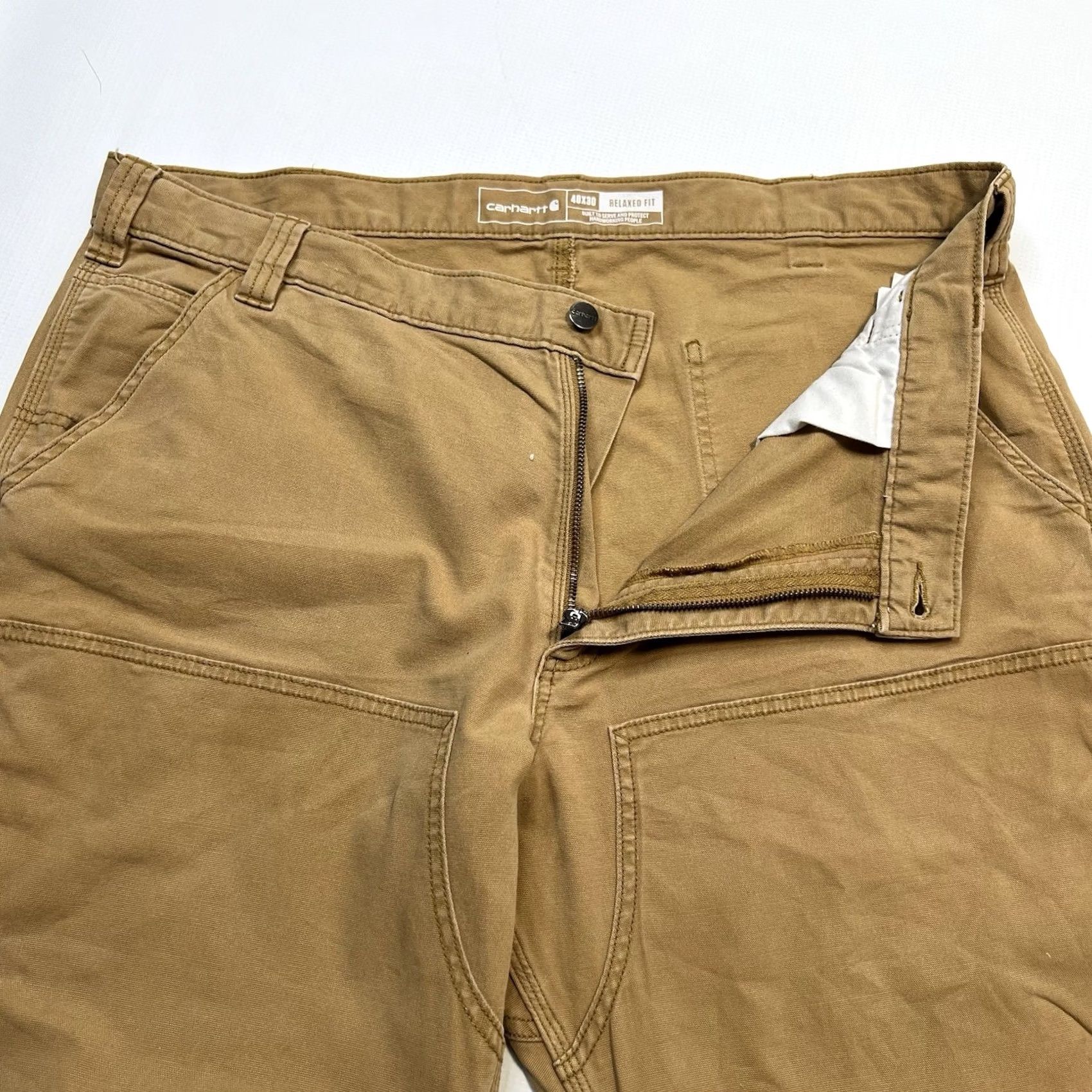 Carhartt Carhartt Loose Regular Fit Double Knee Work Duck Pants Sz 40x30 Brown Canvas 5-Pocket Carhartt Rugged Flex BN2802-M Mens Pants Size US 40 / EU 56 - 7 Thumbnail