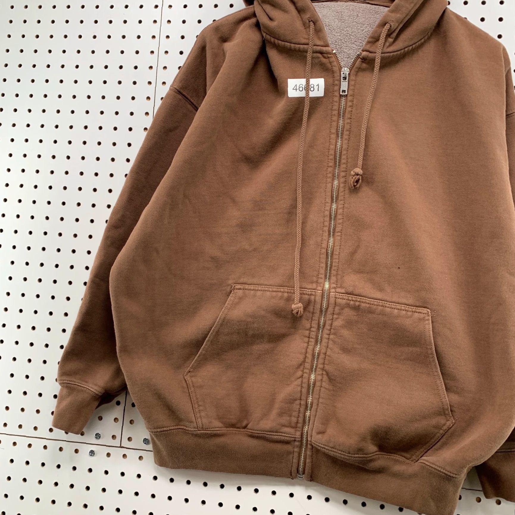 Brandy Melville Brandy Melville Hoodie Sweatshirt Womens One Size Oversize Brown Heavyweight Size ONE SIZE - 5 Thumbnail
