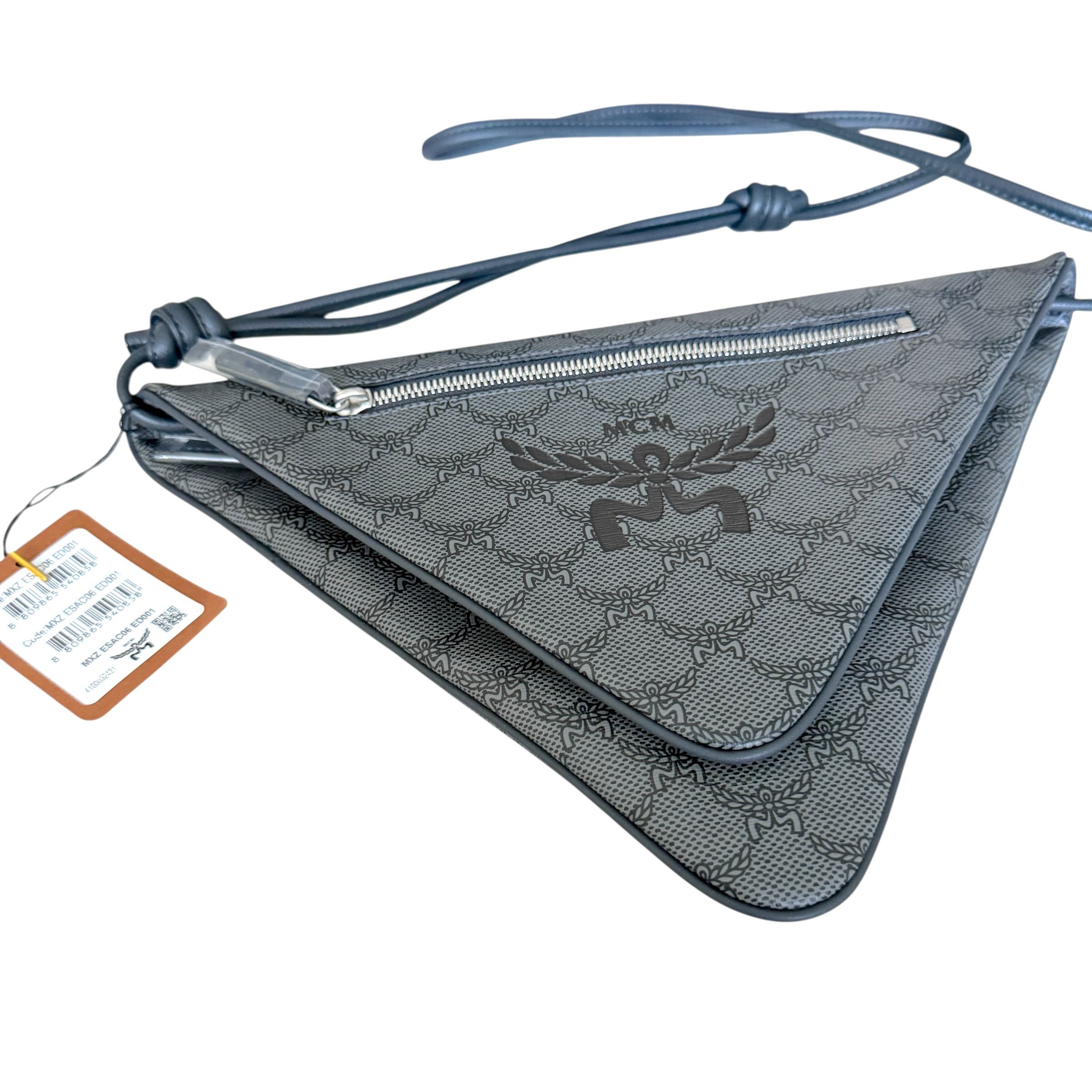 MCM MCM Gray Canvas and leather Triangle Shoulder Bag Size ONE SIZE - 1 Thumbnail