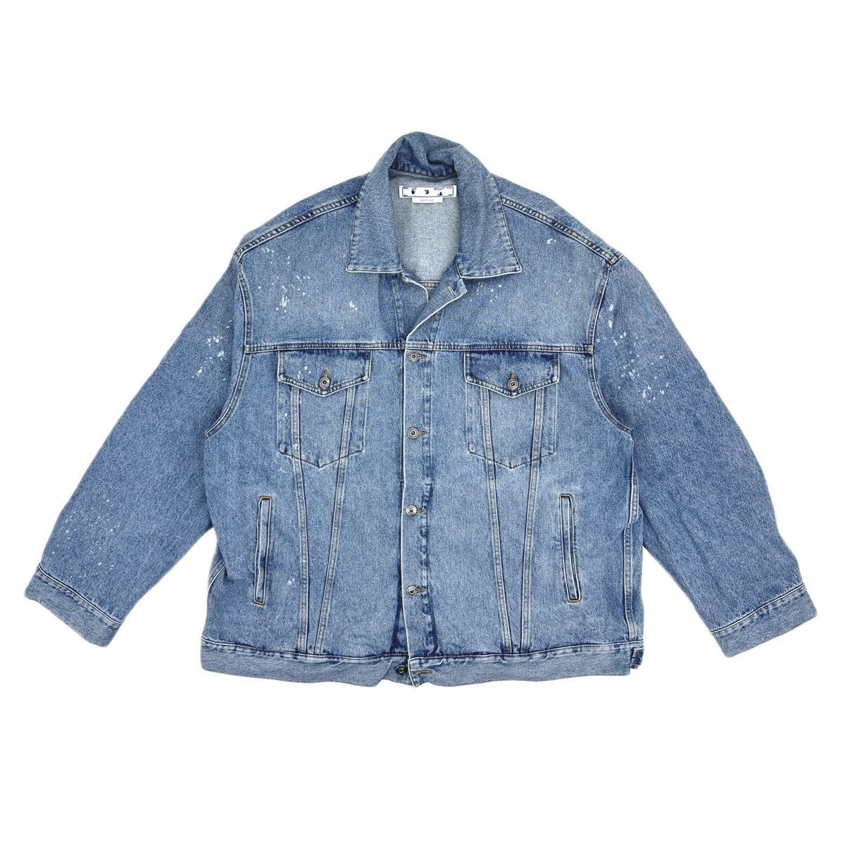 Off-White Off-White SS23 Blue Button Denim Oversized Jacket Size US M / EU 48-50 / 2 - 1 Thumbnail