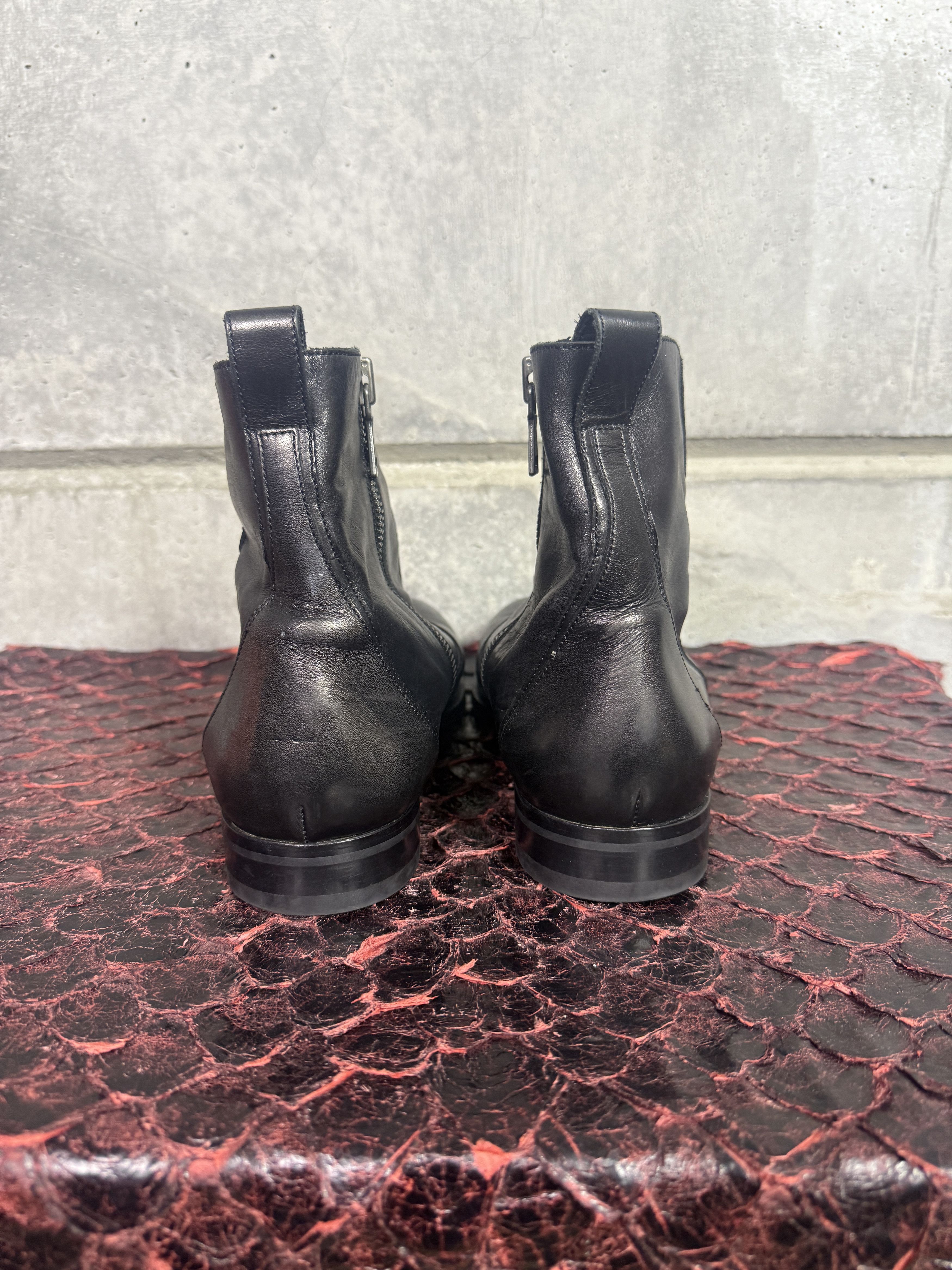 John Varvatos John Varvatos Side Zip Leather Boots Size US 13 / EU 46 - 4 Thumbnail