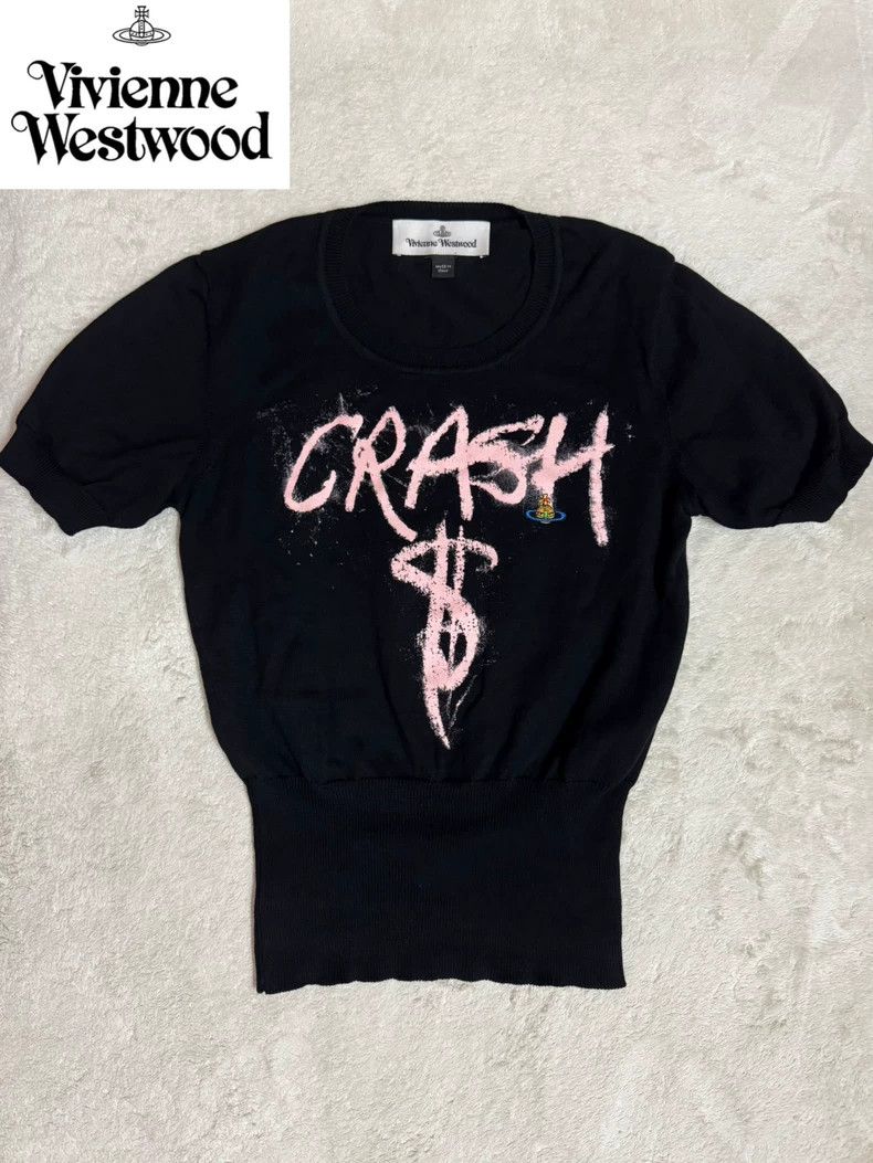 Vivienne Westwood Vivienne Westwood Black knit short-sleeved top Size S / US 4 / IT 40 - 6 Thumbnail