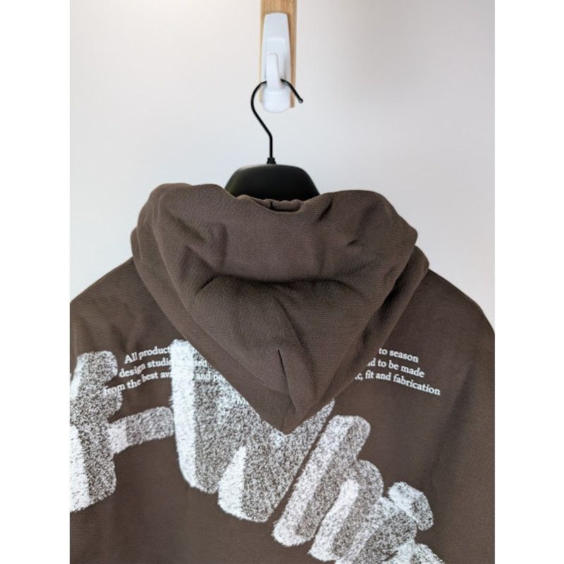 Off-White o1rshd1 Logo Skate Hoodie in Chocolate / White Size US M / EU 48-50 / 2 - 14 Thumbnail