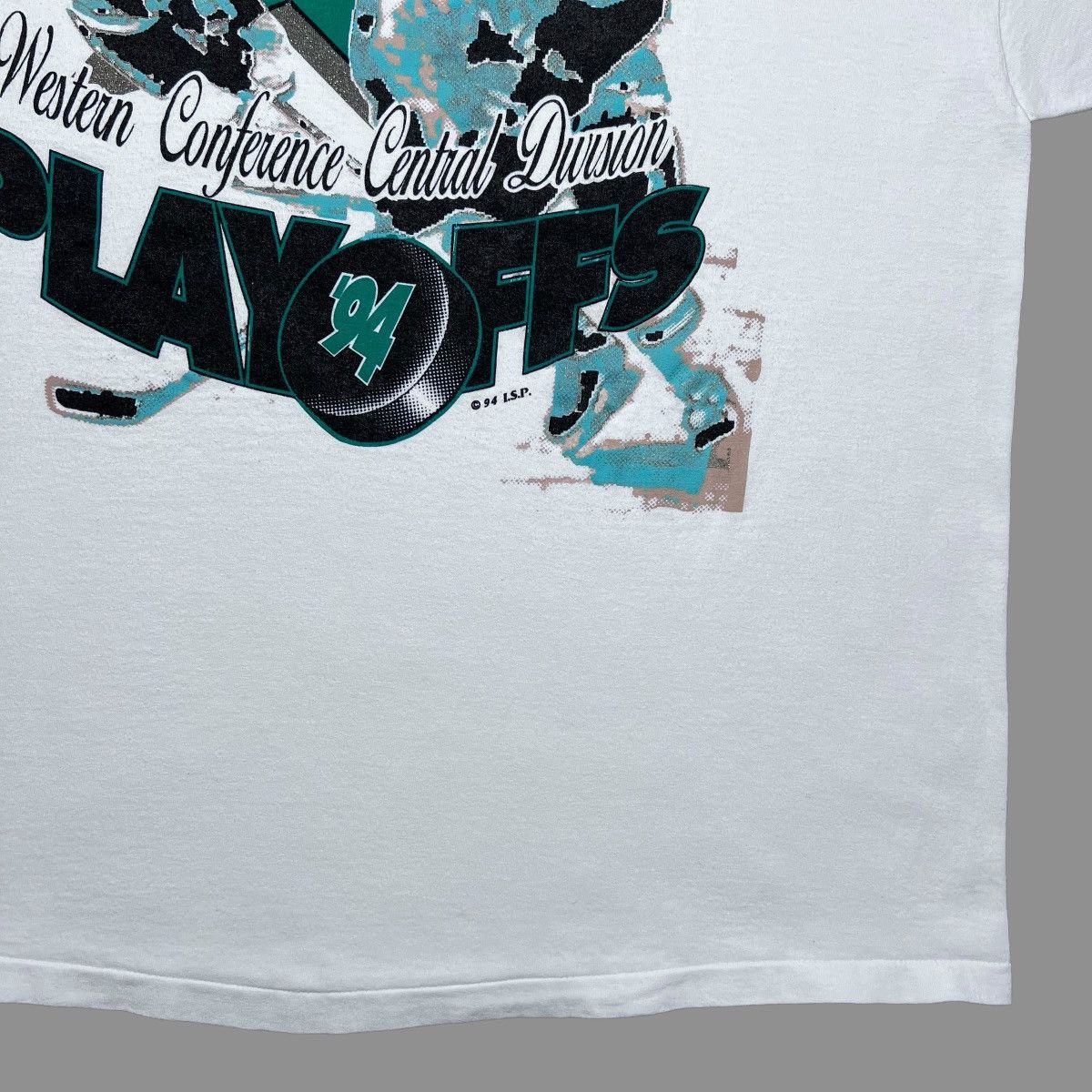NHL × Vintage Vtg 1994 NHL Dallas Stars Western Conference Playoffs Tee Size US XXL / EU 58 / 5 - 8 Thumbnail