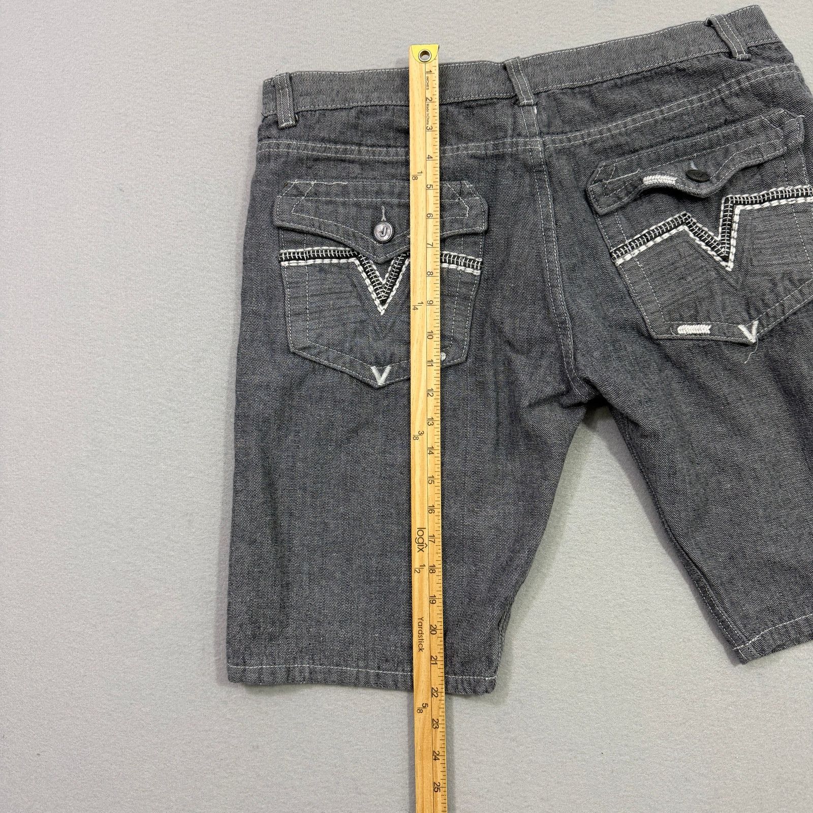Vintage Jeanetix Jean Shorts Mens 38 Gray 11" Inseam Jorts Hip Hop Size US 38 / EU 54 - 8 Thumbnail