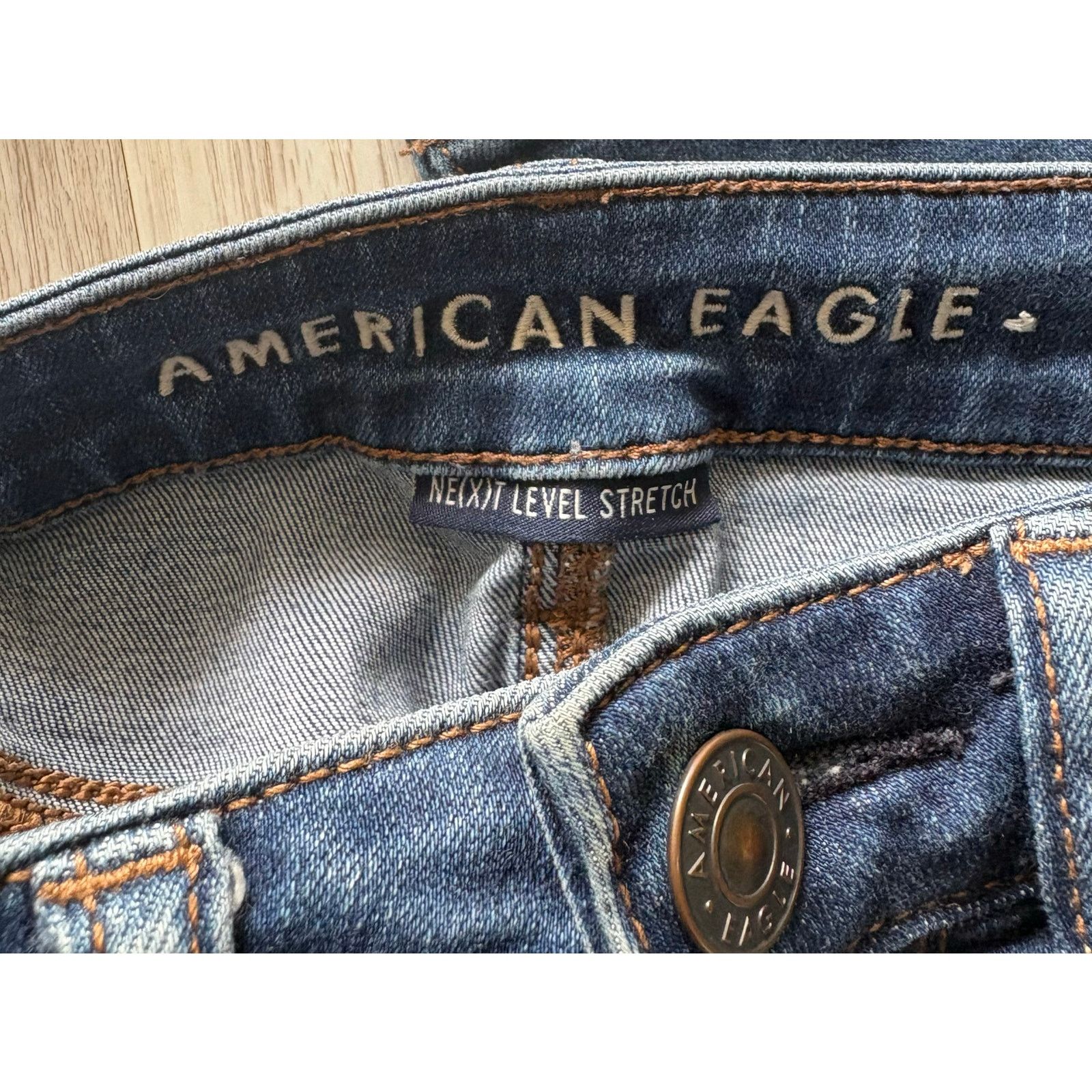 American Eagle Outfitters American Eagle | Distressed Stretch Hi-Rise Jegging | 4R Size 27" / US 4 / IT 40 - 4 Thumbnail
