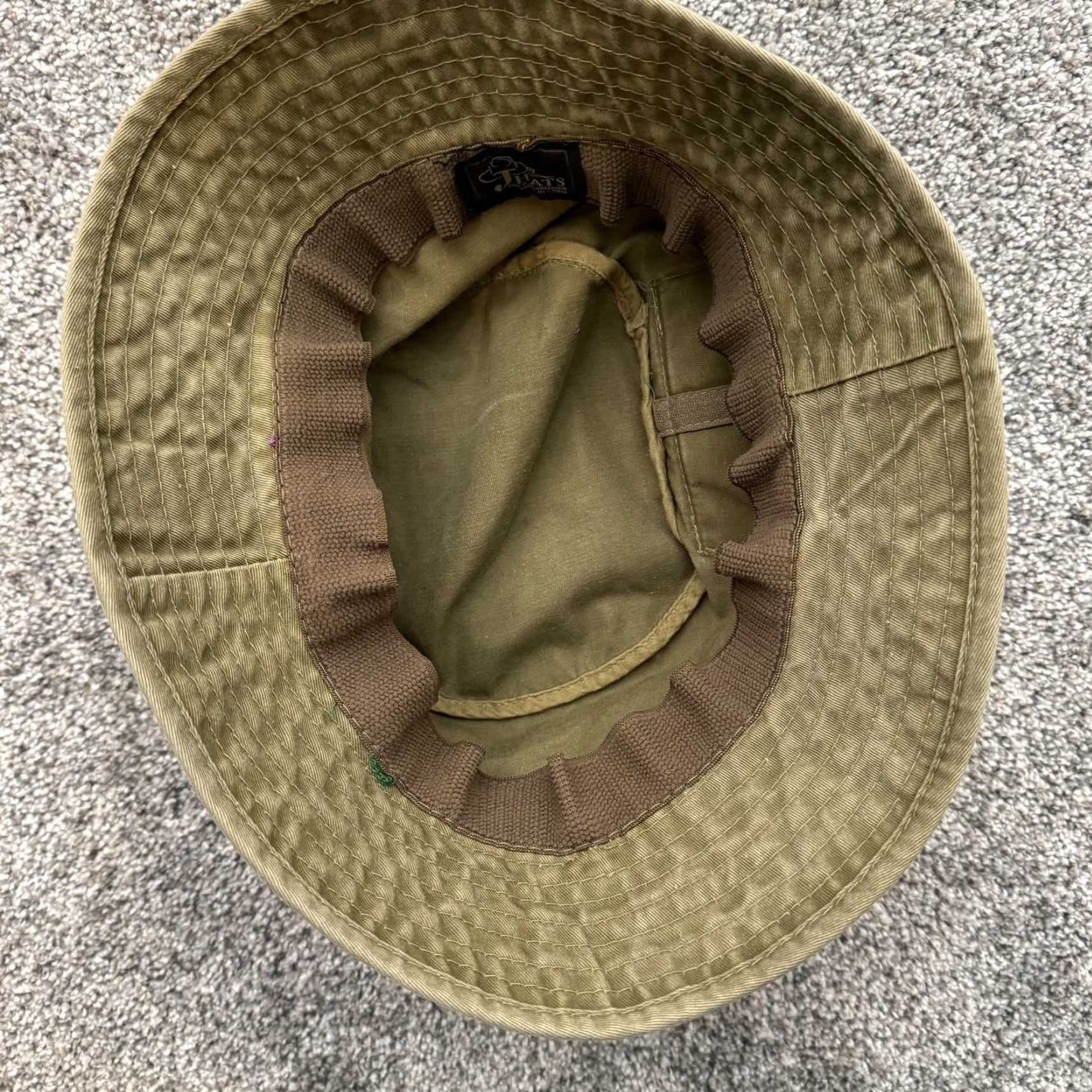 Vintage Barbados West Indies Bucket Hat Mens Travel Souvenir Pockets Floral Tropical Be Size ONE SIZE - 5 Thumbnail