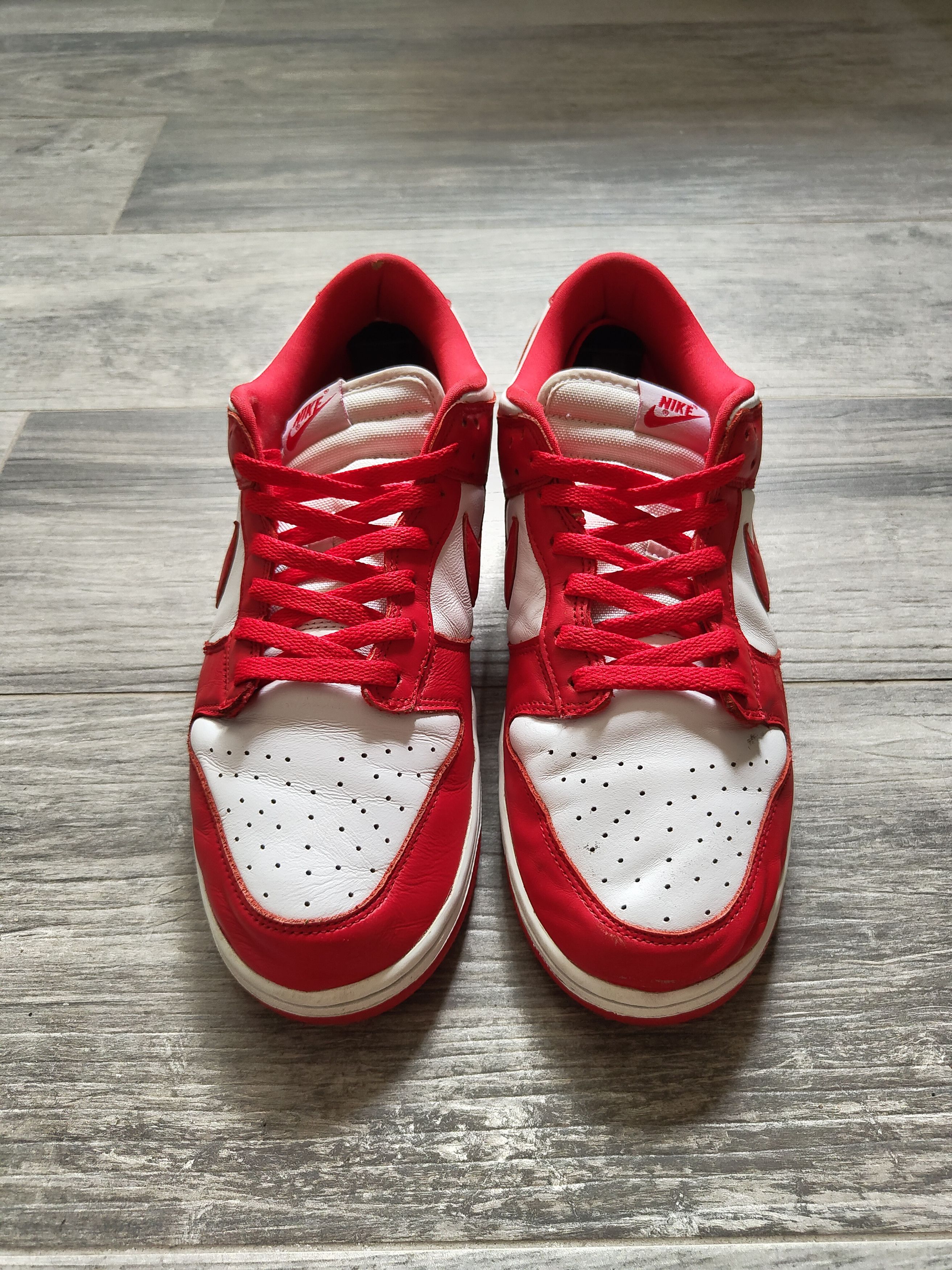 Nike Nike Dunk Low Red White SP St. John's Size US 12 / EU 45 - 6 Thumbnail