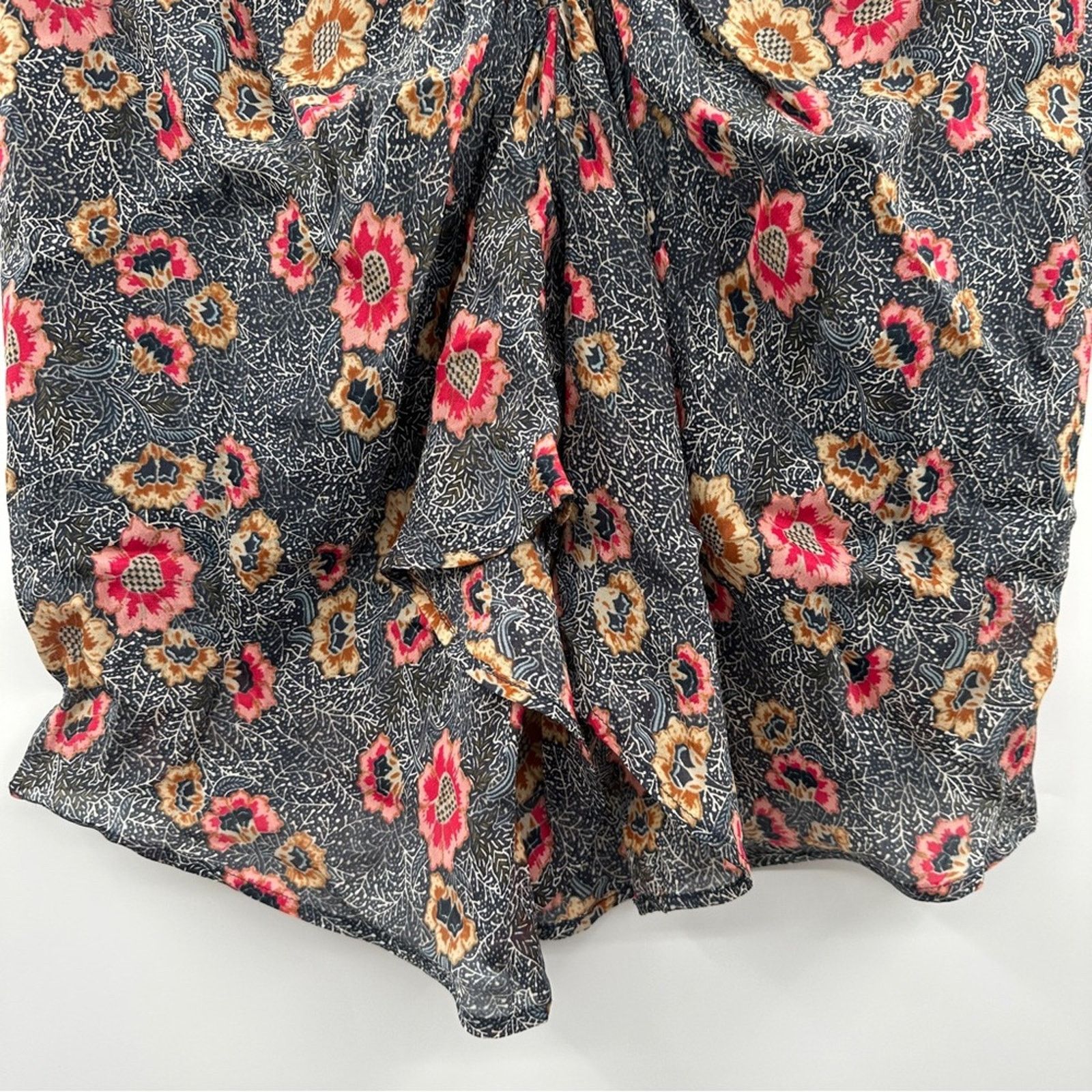 Isabel Marant Isabel Marant Etoile Sevan Floral Print Ruched Mini Skirt Size 28" / US 6 / IT 42 - 4 Thumbnail