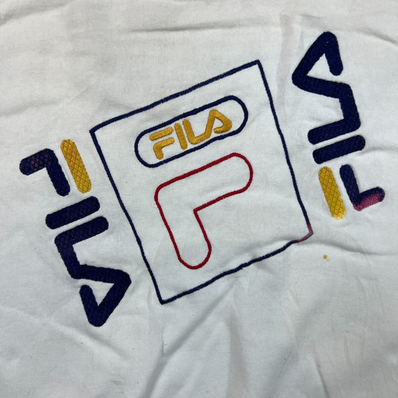 Fila × Vintage Vintage Fila Sweatshirt Large Spell Out Pullover Crewneck Size US L / EU 52-54 / 3 - 3 Thumbnail