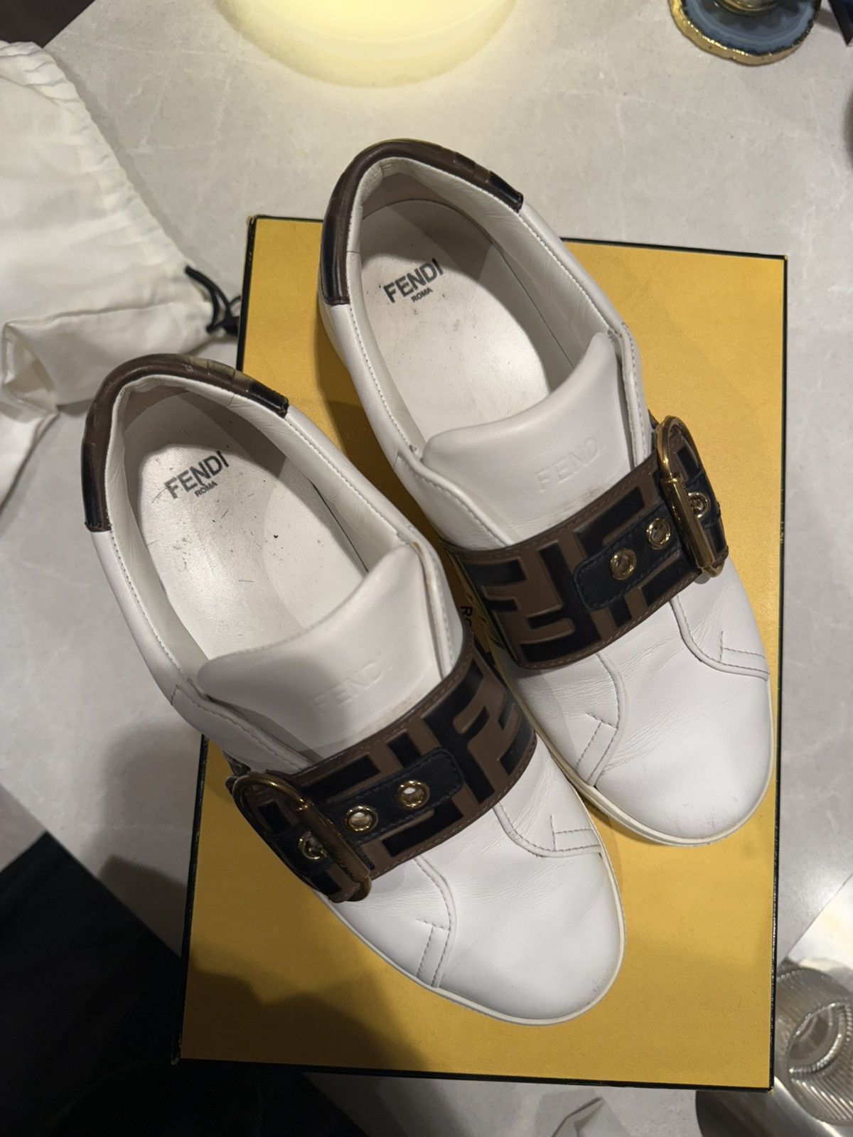 Fendi Fendi Vitello FF Embossed Womens Slip On Sneakers Size US 6.5 / IT 36.5 - 4 Thumbnail