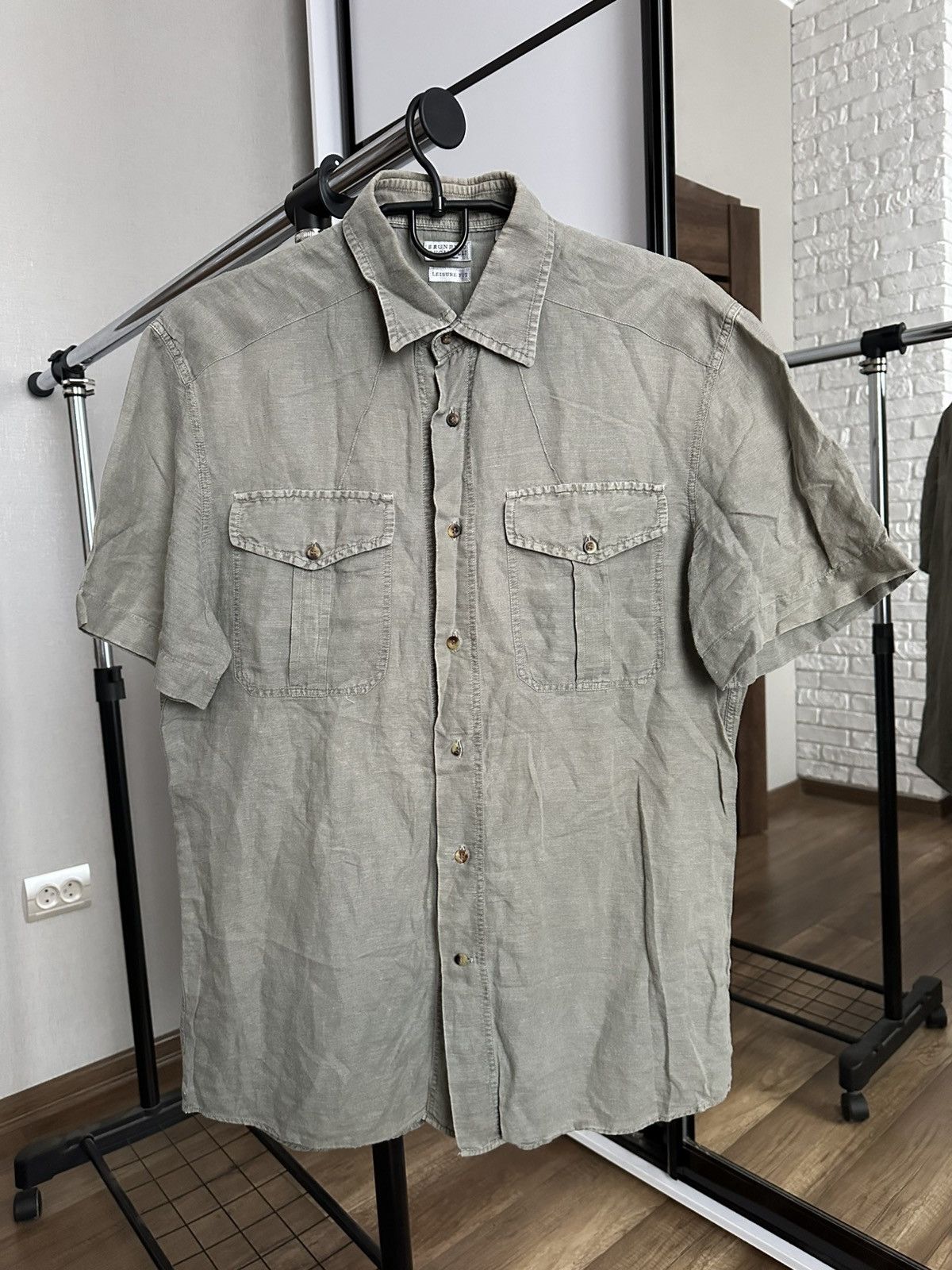 Brunello Cucinelli Brunello Cucinelli Linen Shirt Button Up Size US L / EU 52-54 / 3 - 3 Thumbnail