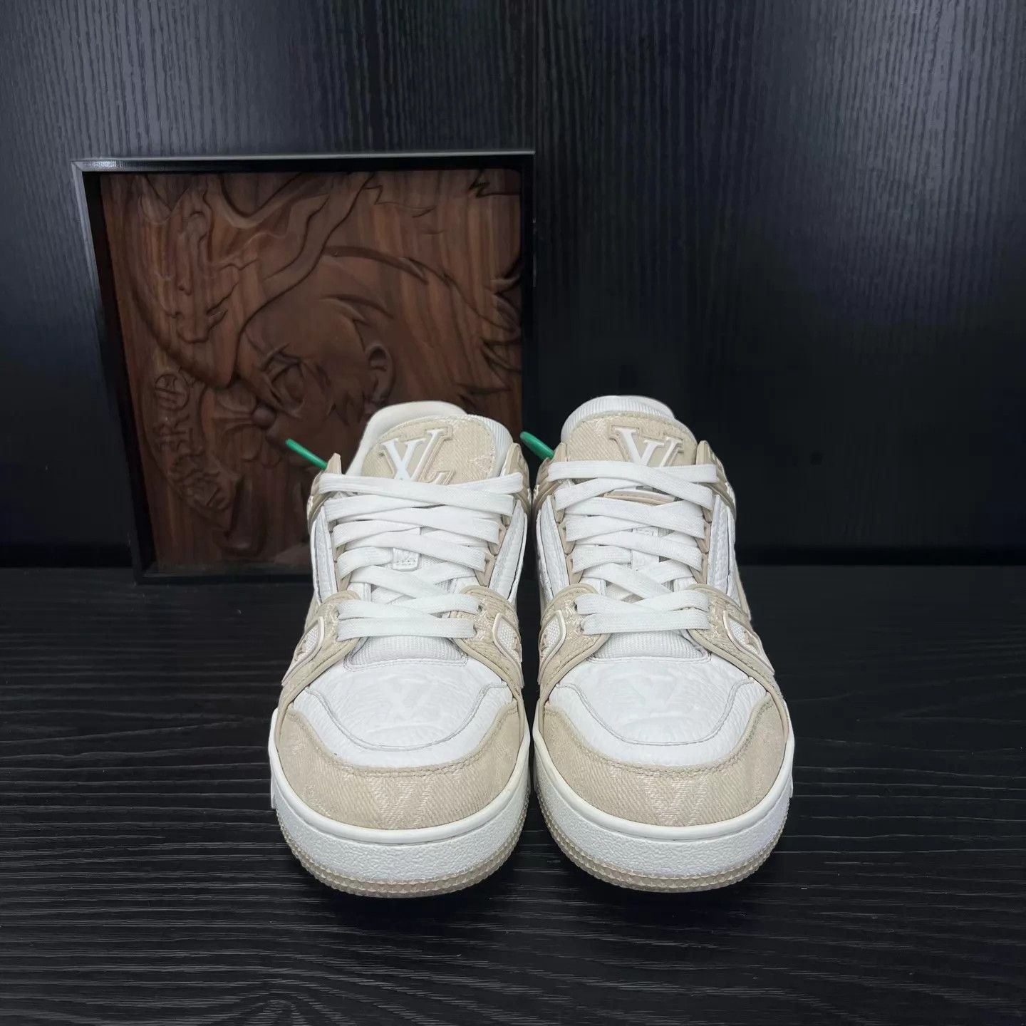 Louis Vuitton LV Trainer Beige 36 Near Mint Original Box Size US 5.5 / IT 35.5 - 3 Thumbnail