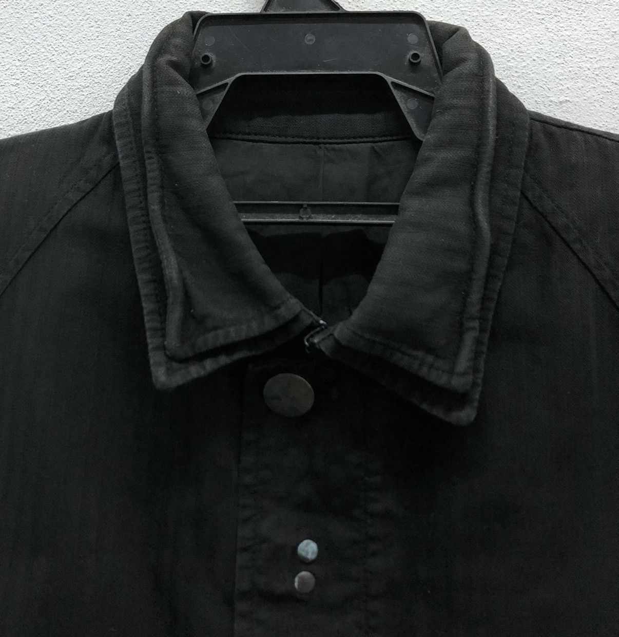 Japanese Brand PPFM Black Cotton Work Jacket – Minimalist Utility Style Size L / US 10 / IT 46 - 3 Thumbnail