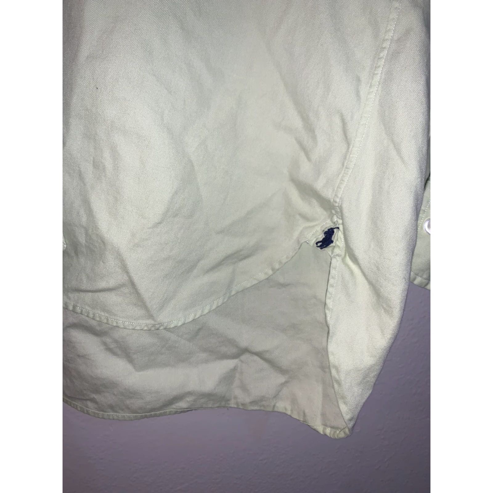 Polo Ralph Lauren VINTAGE Polo Ralph Lauren Mens Regent Dress Shirt GREEN Plaid CUSTOM Fit 17.5 34 White Trim Classic Fit Size 48R - 2 Thumbnail