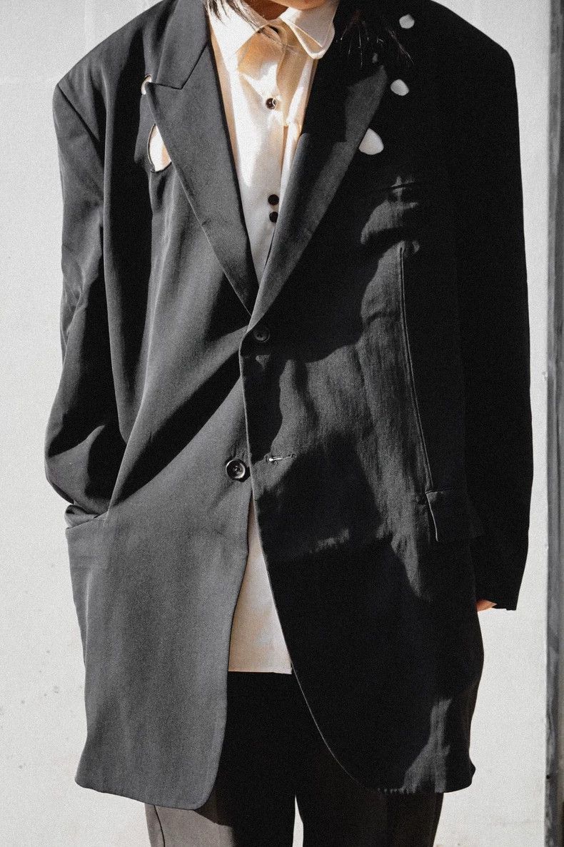 Yohji Yamamoto Yohji Yamamoto size s 92ss Eclipse Cutout Suit 2501-Nextarr Size 38R - 8 Thumbnail