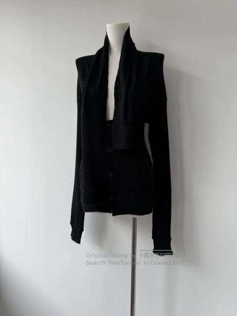 Yohji Yamamoto Yohji Yamamoto size 3 16SS Show Shaped Rib Collar Wool Card Size L / US 10 / IT 46 - 4 Thumbnail