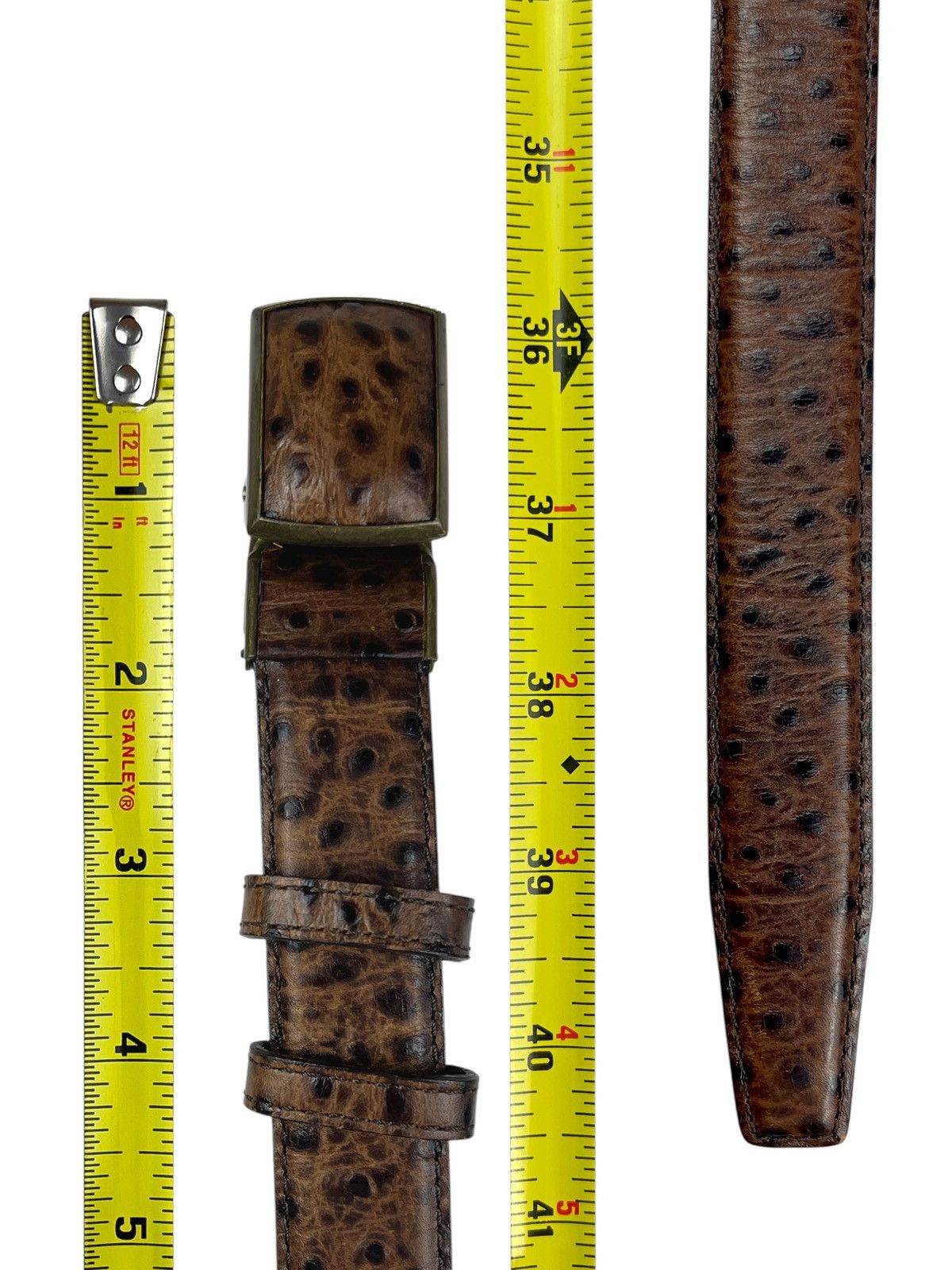 Comme des Garcons Comme des Garcons Homme Ostrich Leather Pattern Buckle Belt Size ONE SIZE - 7 Thumbnail