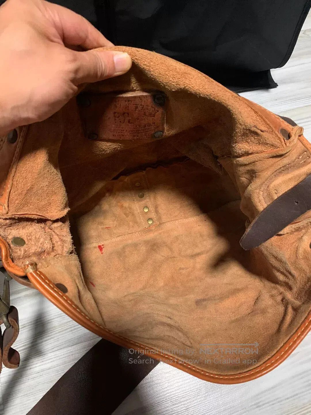 RRL Ralph Lauren RRL Classic Brown Leather Crossbody Bag. Size ONE SIZE - 9 Thumbnail