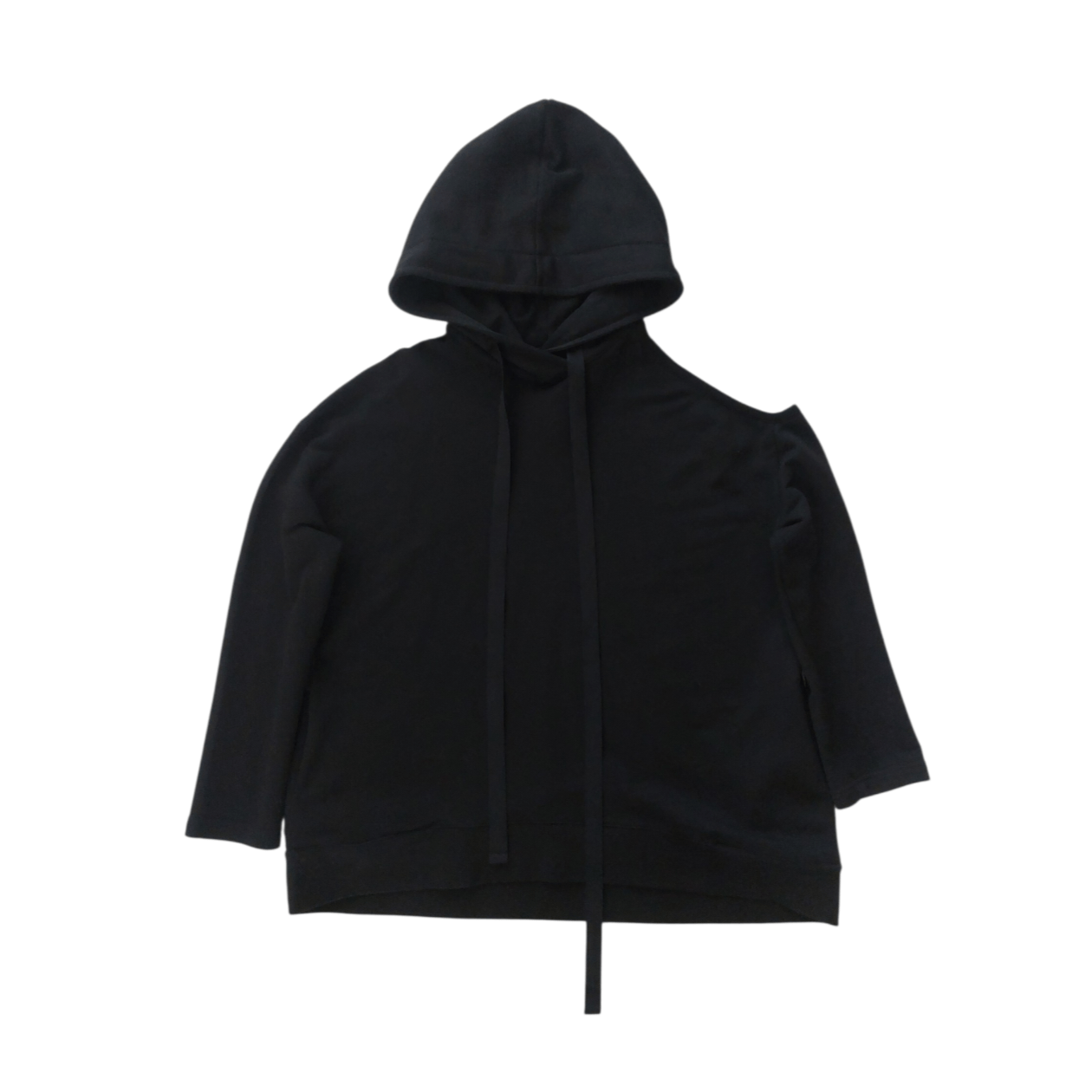 Ann Demeulemeester Ann Demeulemeester Black Tony Cold Shoulder Hoodie Size US XL / EU 56 / 4 - 1 Thumbnail