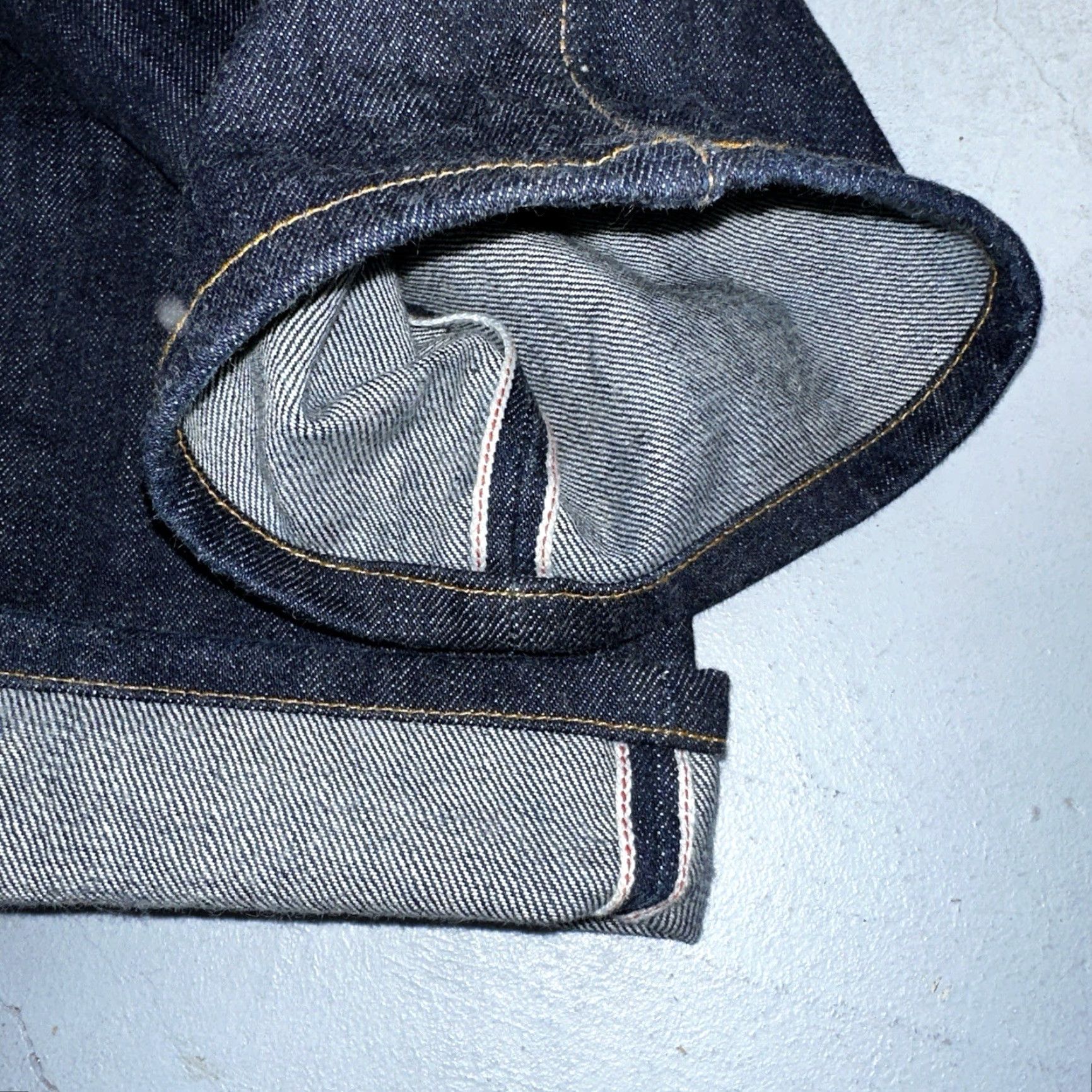 Vintage RRL Men's Slim Fit Blue Denim Jeans 31x32 Dark Selvedge Cowboy USA Size US 31 - 4 Thumbnail
